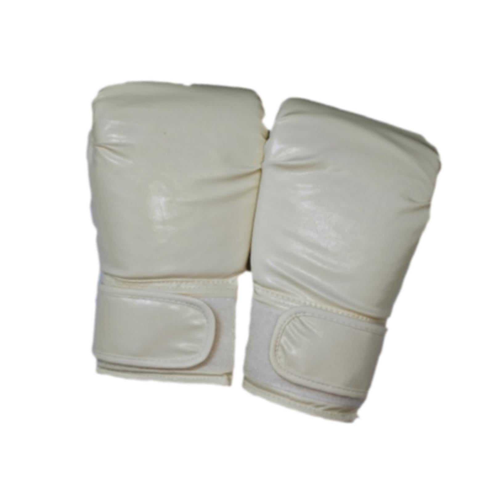 Boxing Gloves Mma Sparring Gloves for Fighting Kickboxing Punching Heavy Bag White Adults