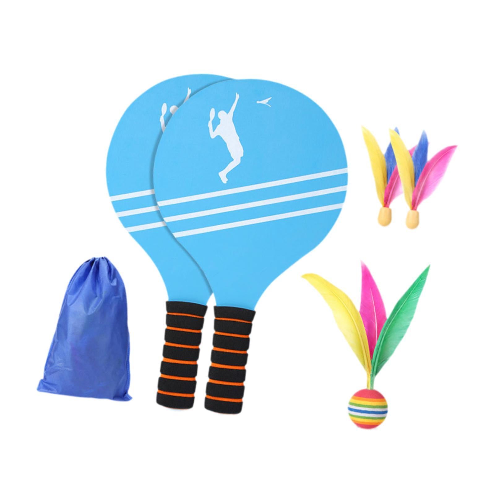 2x Kids Badminton Paddle Set Badminton Shuttlecock Set for Beach Gym Outdoor style B