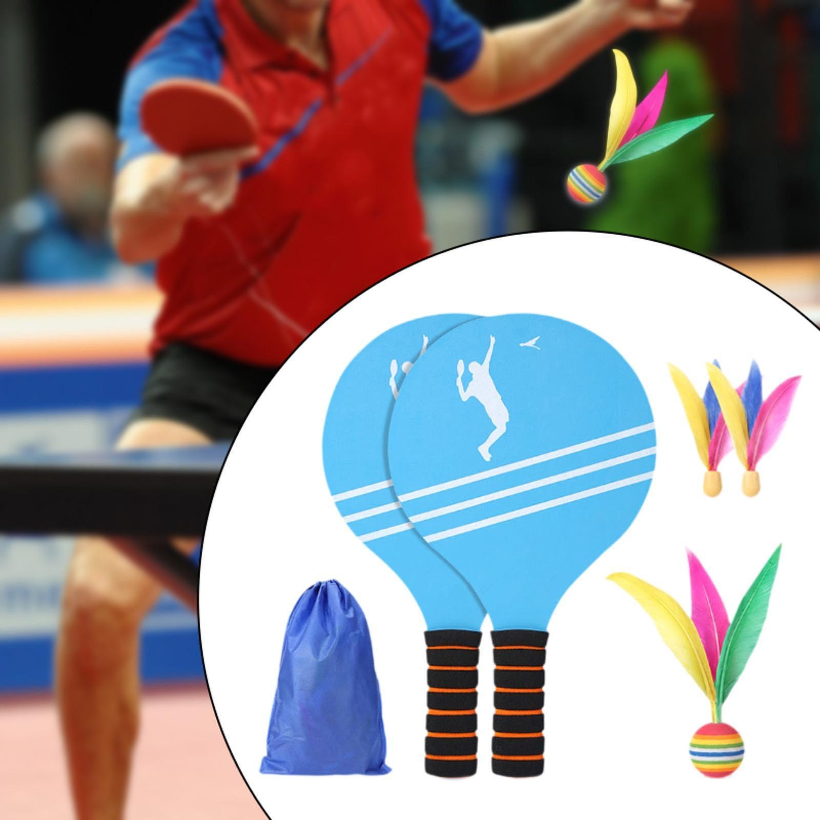 2x Kids Badminton Paddle Set Badminton Shuttlecock Set for Beach Gym Outdoor style B