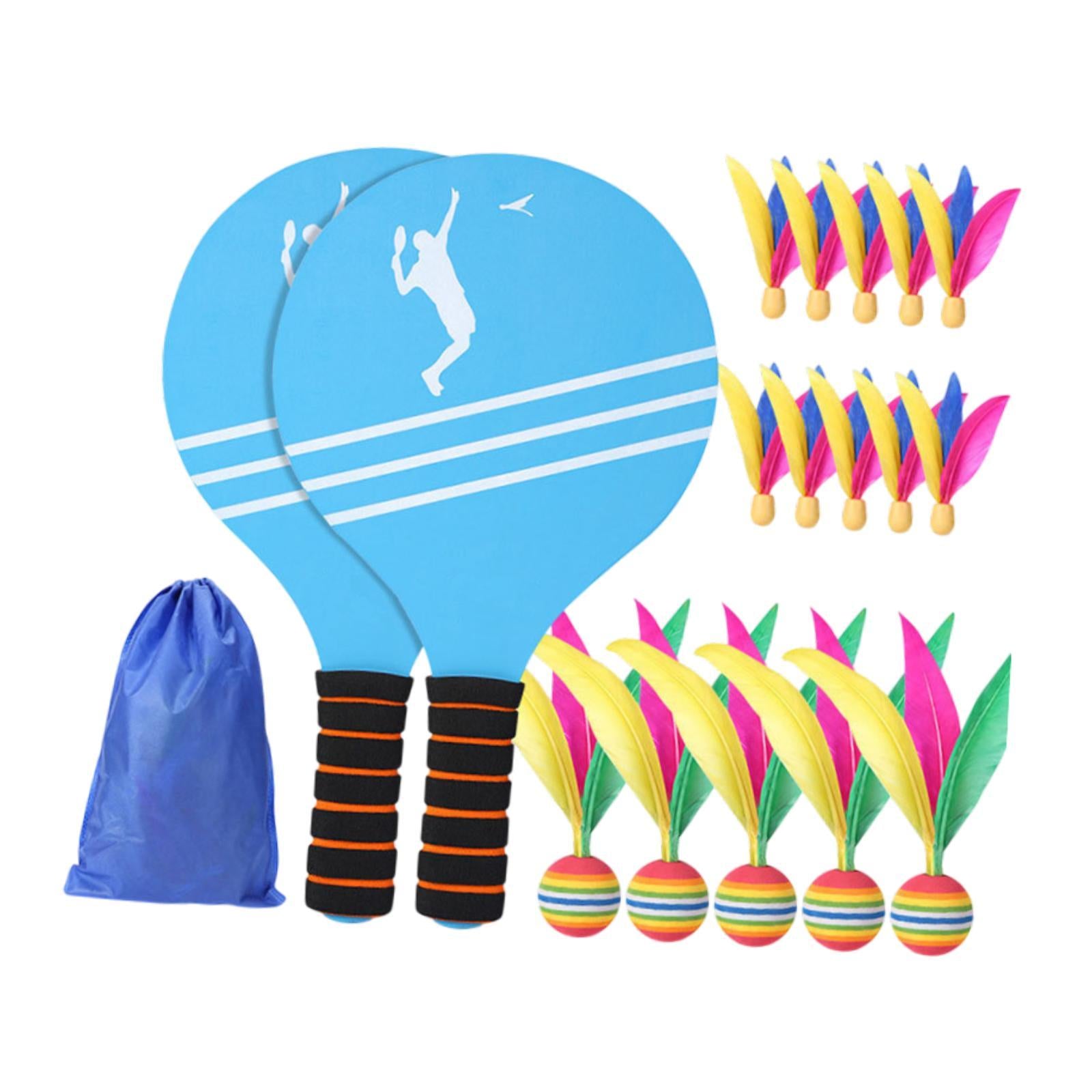 2x Kids Badminton Paddle Set Badminton Shuttlecock Set for Beach Gym Outdoor style D