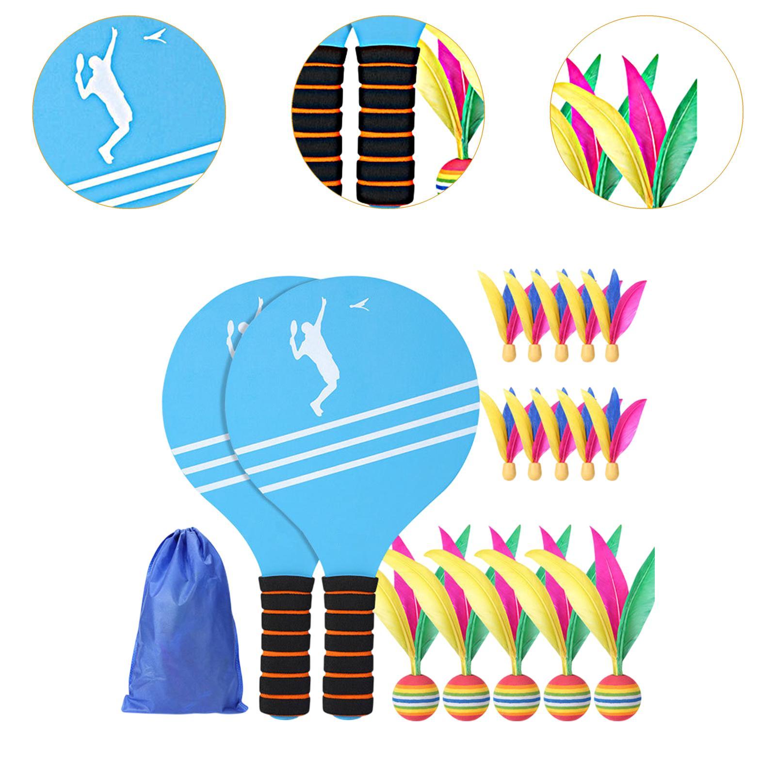 2x Kids Badminton Paddle Set Badminton Shuttlecock Set for Beach Gym Outdoor style D