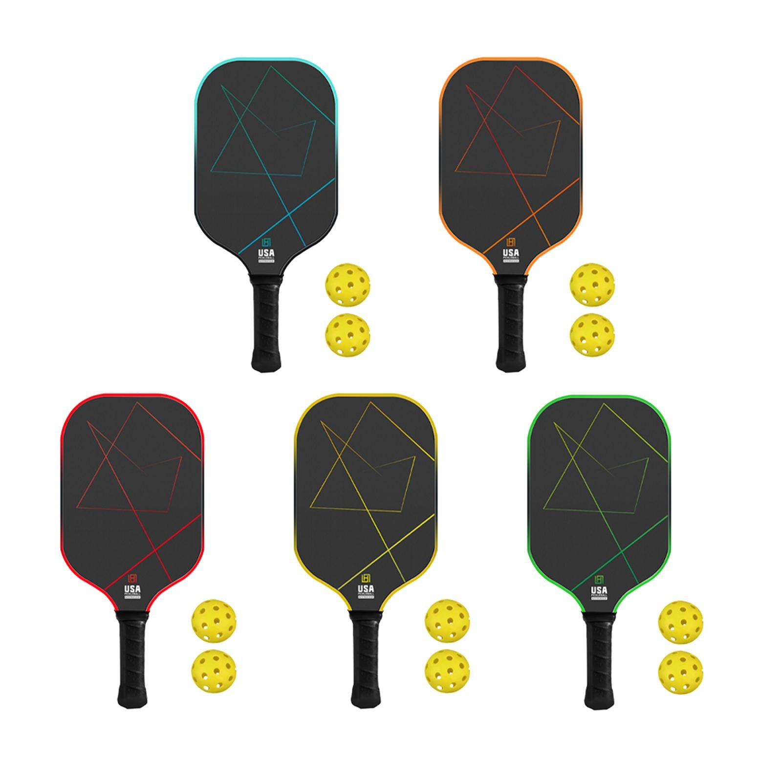 Pickleball Paddle Portable with 2 Pickle Balls for Practice Beginners Indoor Red