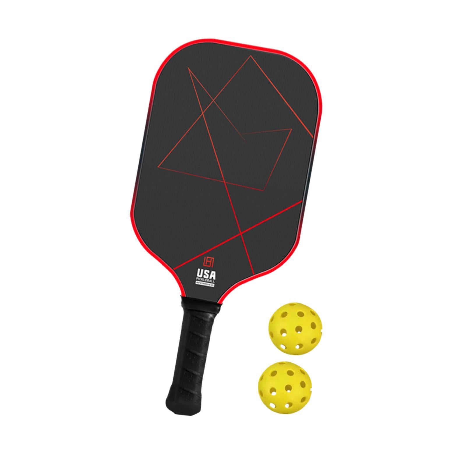 Pickleball Paddle Portable with 2 Pickle Balls for Practice Beginners Indoor Red