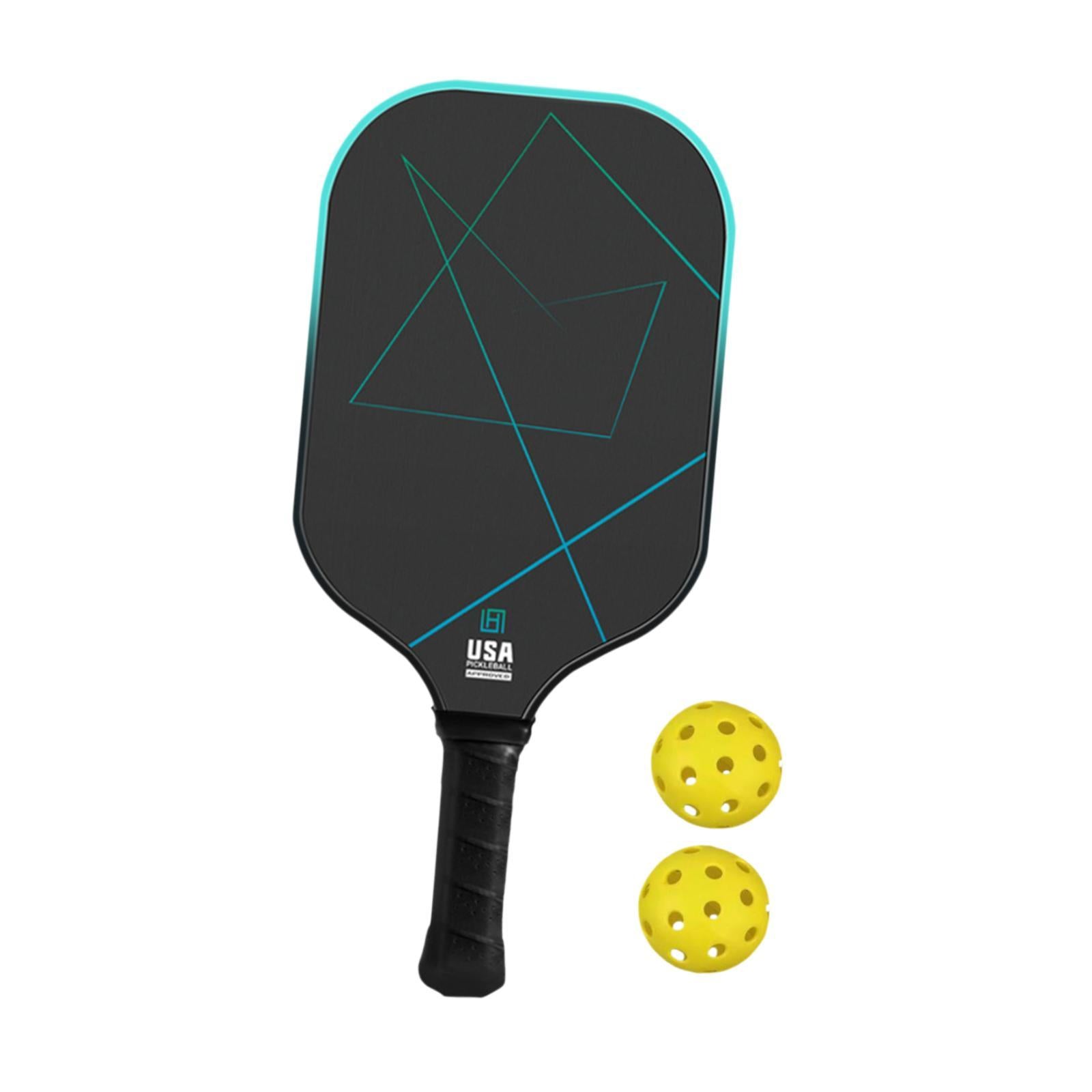 Pickleball Paddle Portable with 2 Pickle Balls for Practice Beginners Indoor Blue