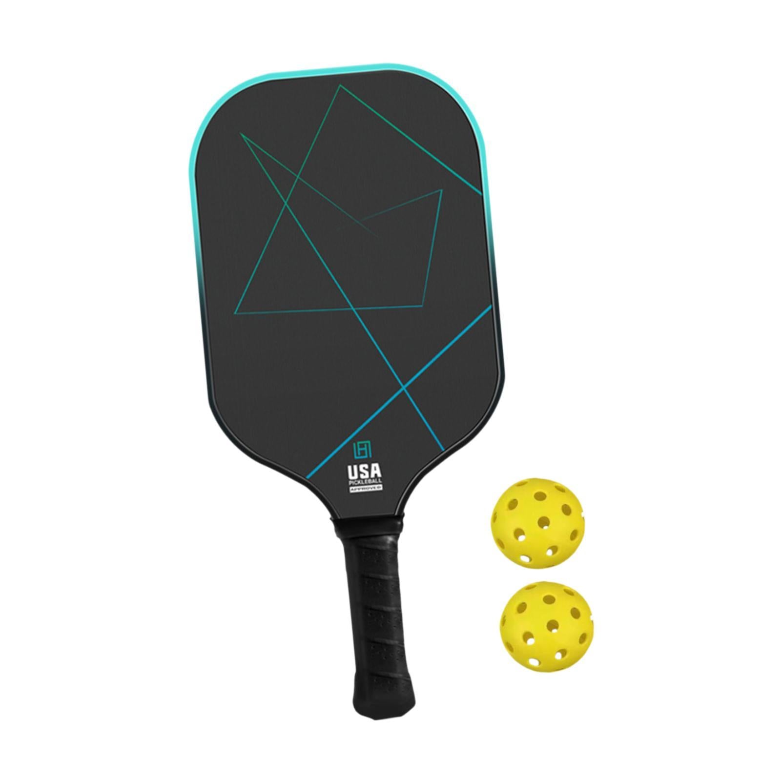 Pickleball Paddle Portable with 2 Pickle Balls for Practice Beginners Indoor Blue