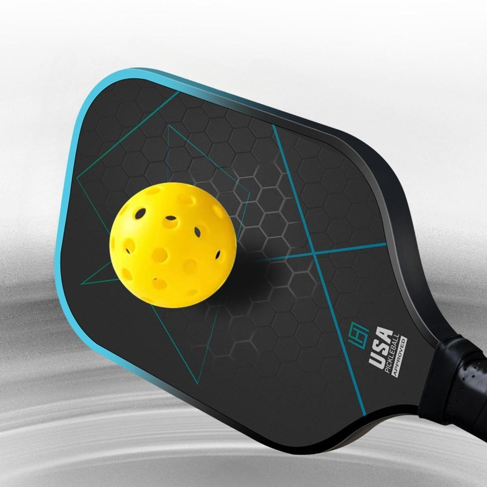 Pickleball Paddle Portable with 2 Pickle Balls for Practice Beginners Indoor Blue