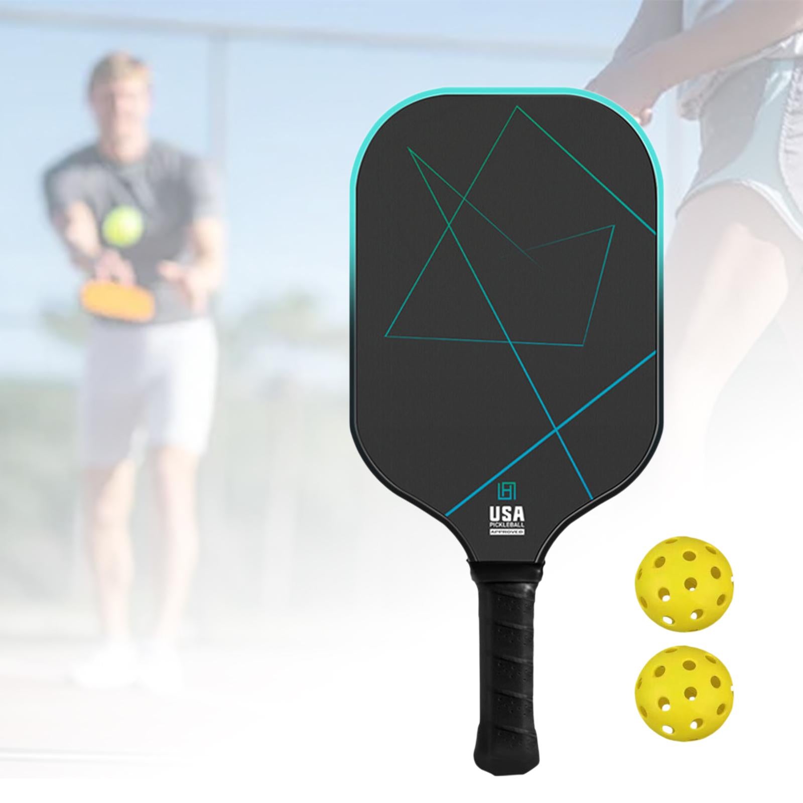 Pickleball Paddle Portable with 2 Pickle Balls for Practice Beginners Indoor Blue