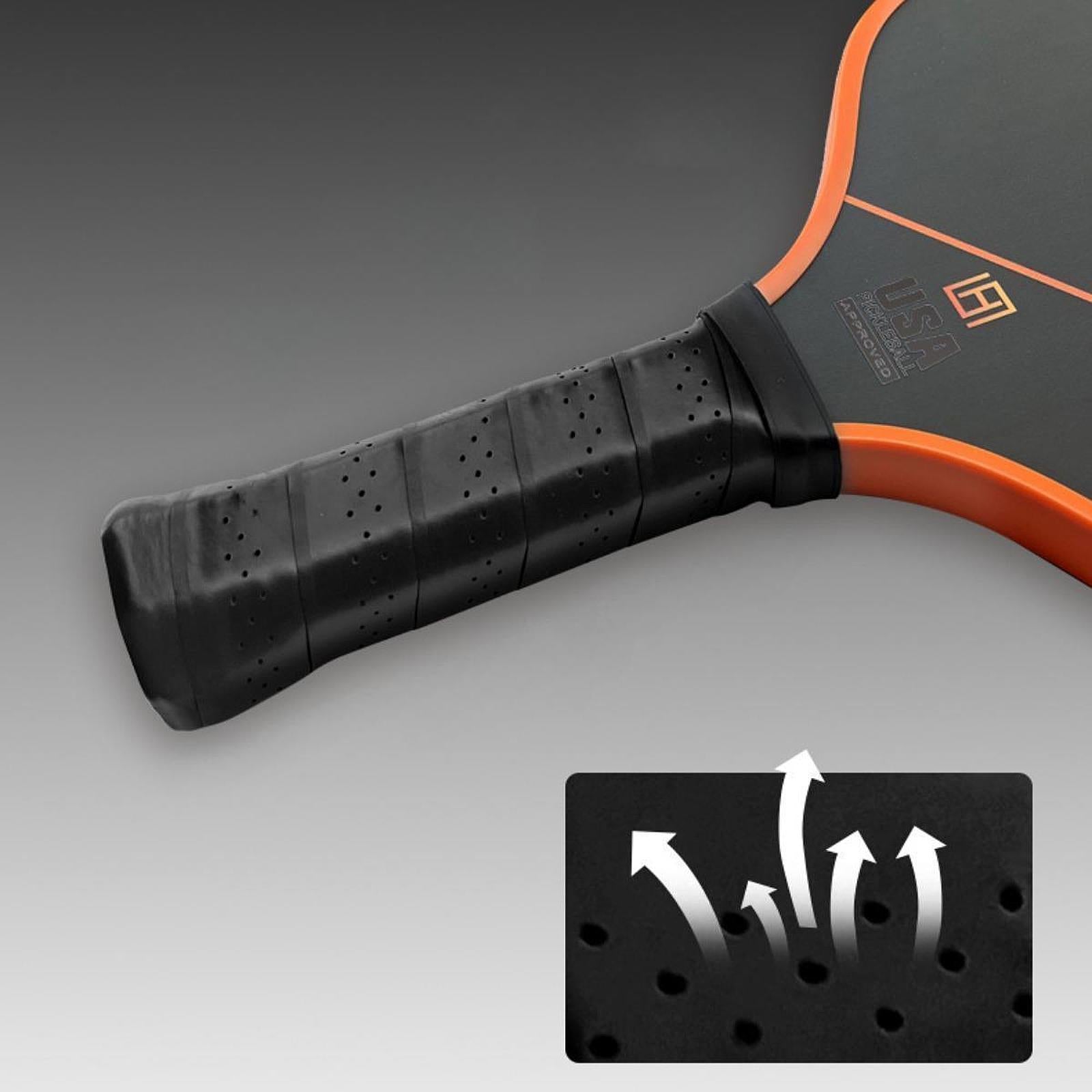 Pickleball Paddle Portable with 2 Pickle Balls for Practice Beginners Indoor Orange