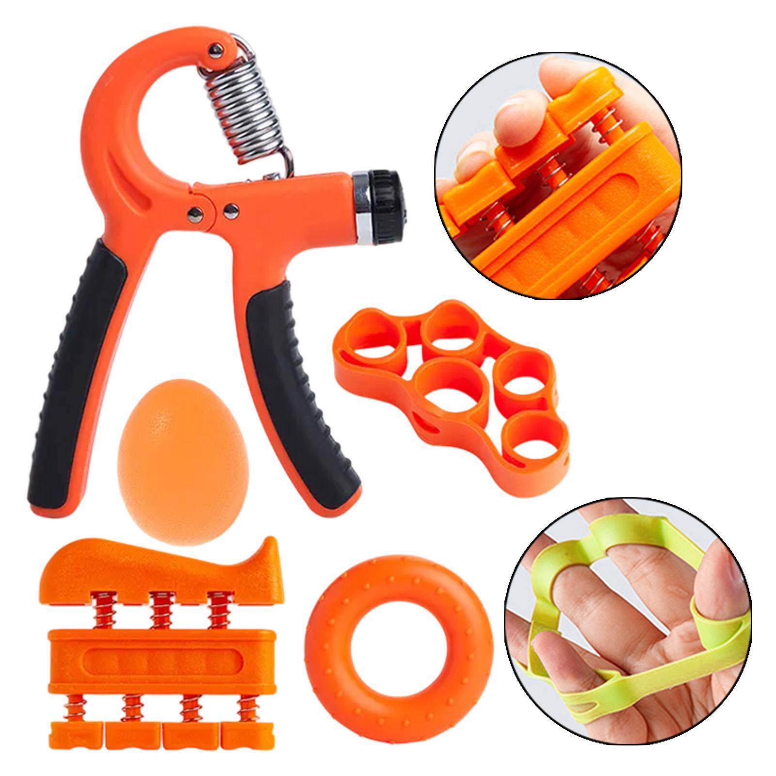 Grip Strength Trainers Hand Exerciser for Muscle Training Home Gym Musicians Orange