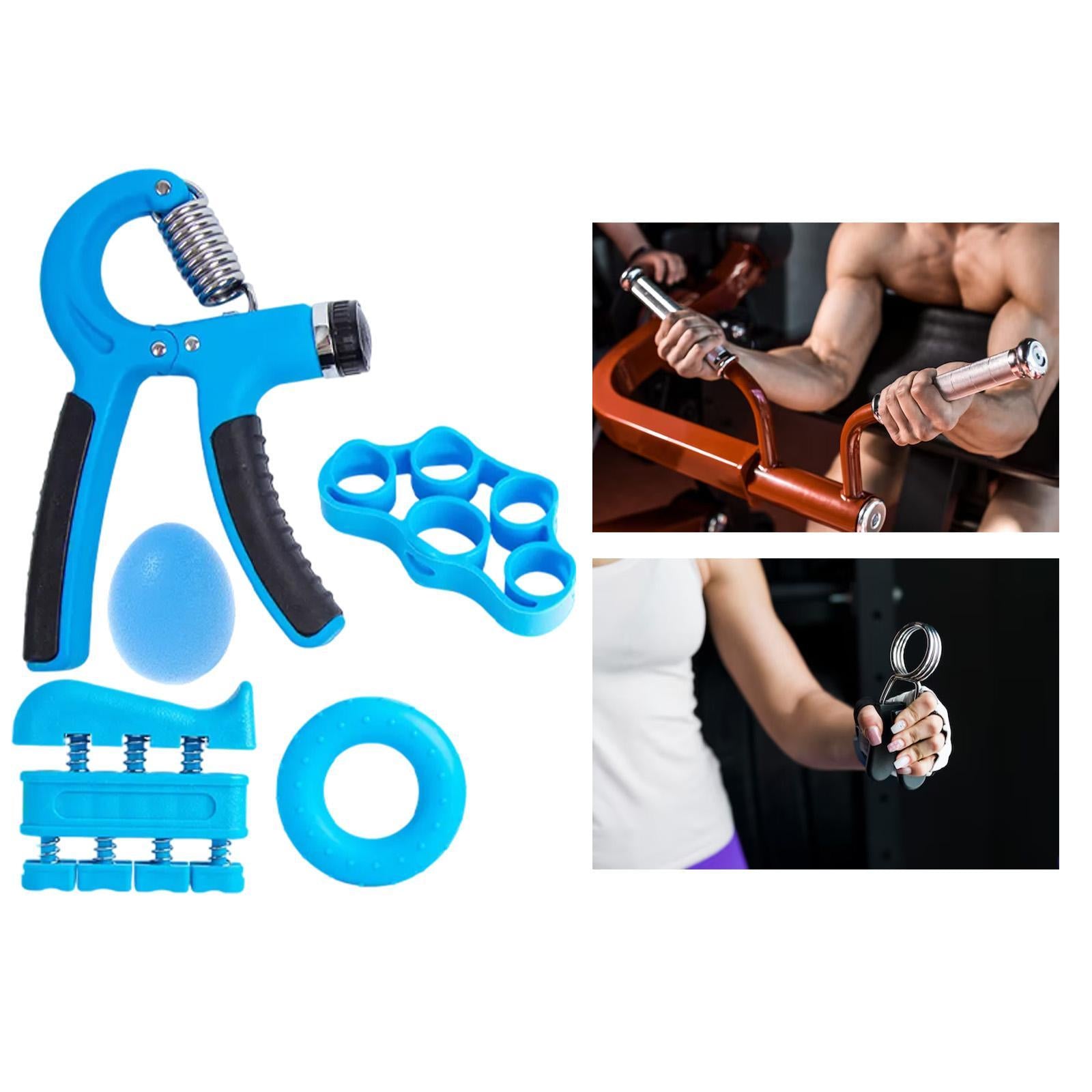 Grip Strength Trainers Hand Exerciser for Muscle Training Home Gym Musicians Blue