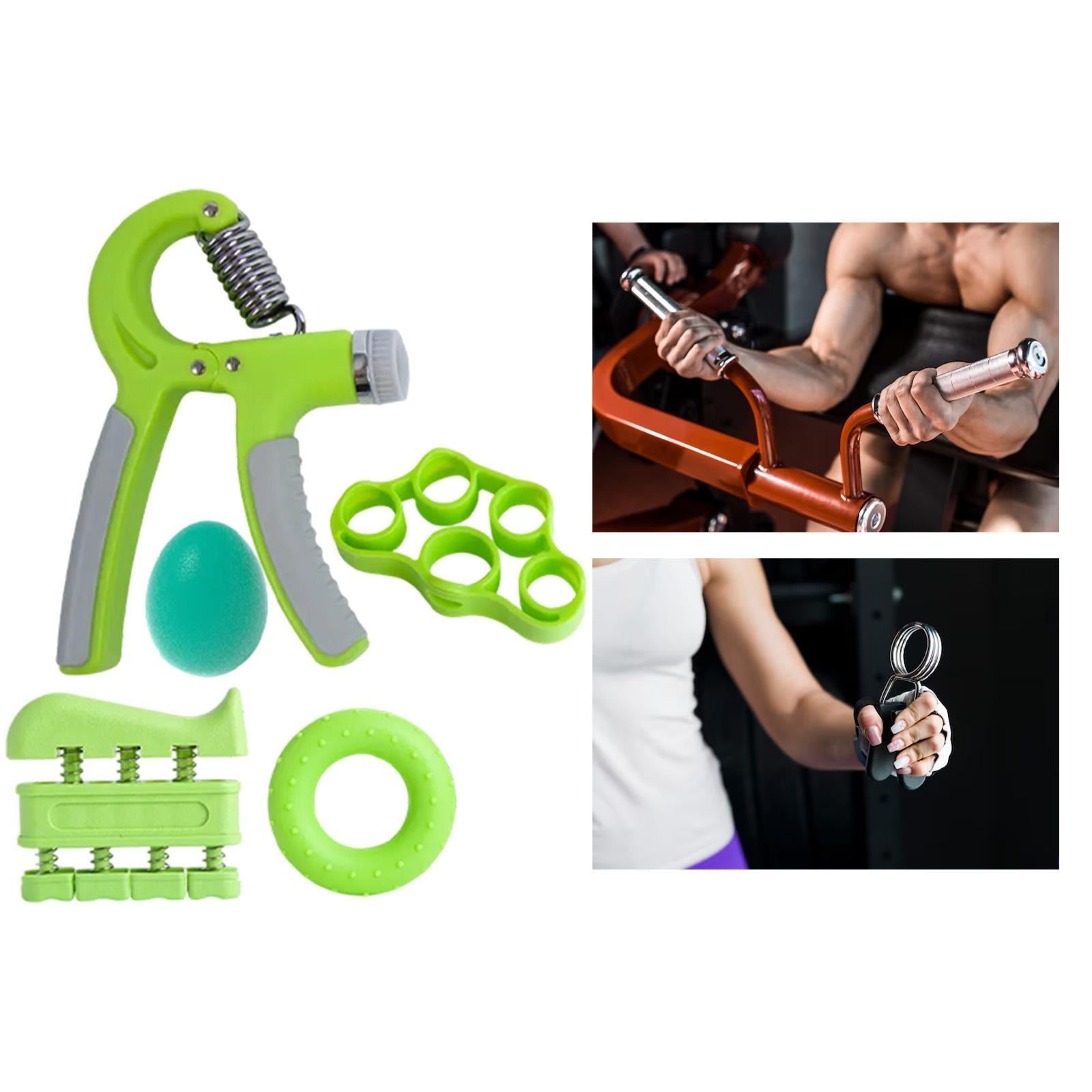 Grip Strength Trainers Hand Exerciser for Muscle Training Home Gym Musicians Green