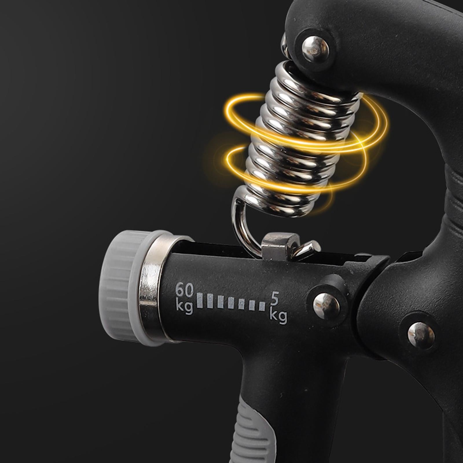 Hand Grip Strengthener with Counter Portable for Rock Climber Pianist Adults white