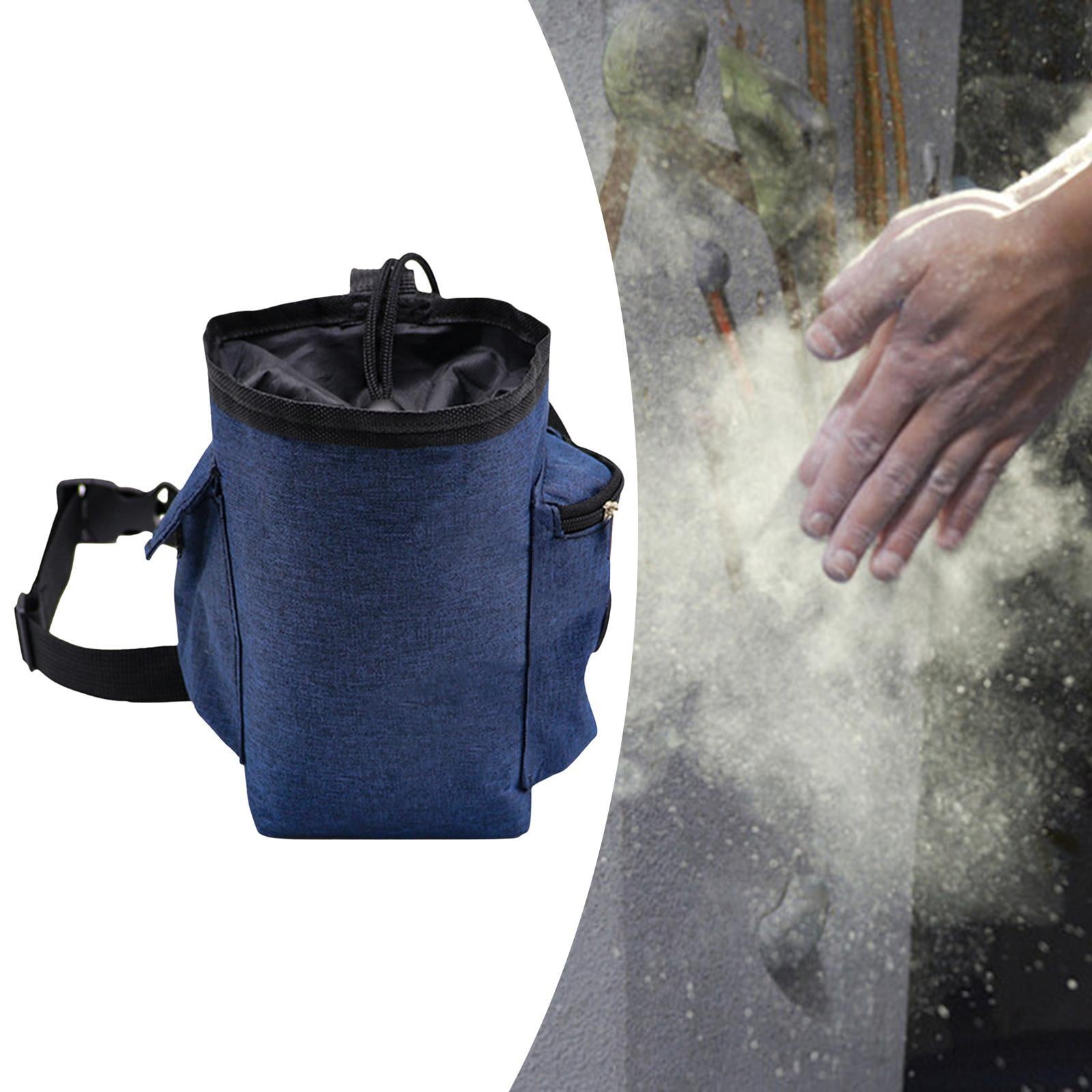 Climbing Chalk Bag Easy Carrying Storage Bag for Workout Climbing Gymnastics Blue