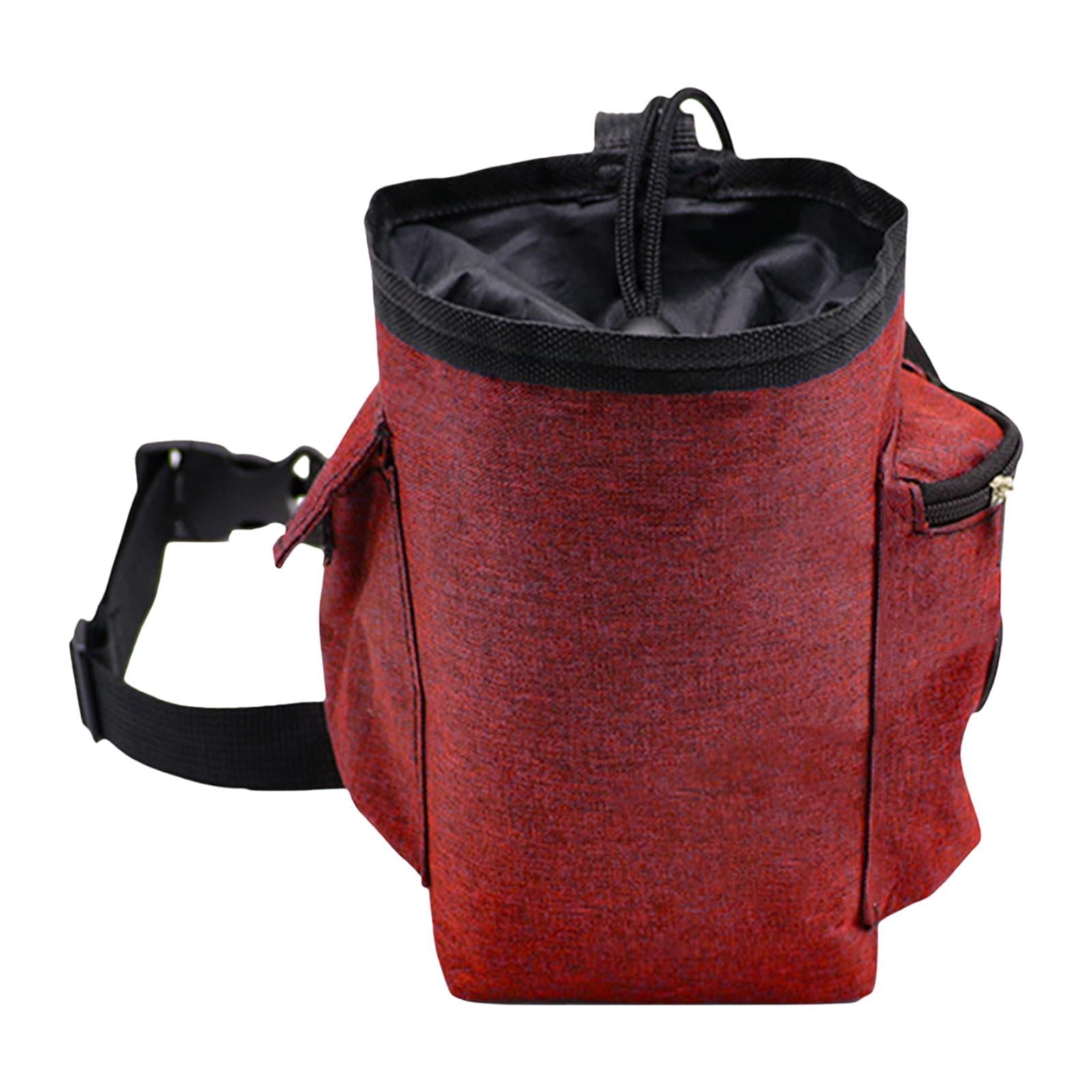 Climbing Chalk Bag Easy Carrying Storage Bag for Workout Climbing Gymnastics Red