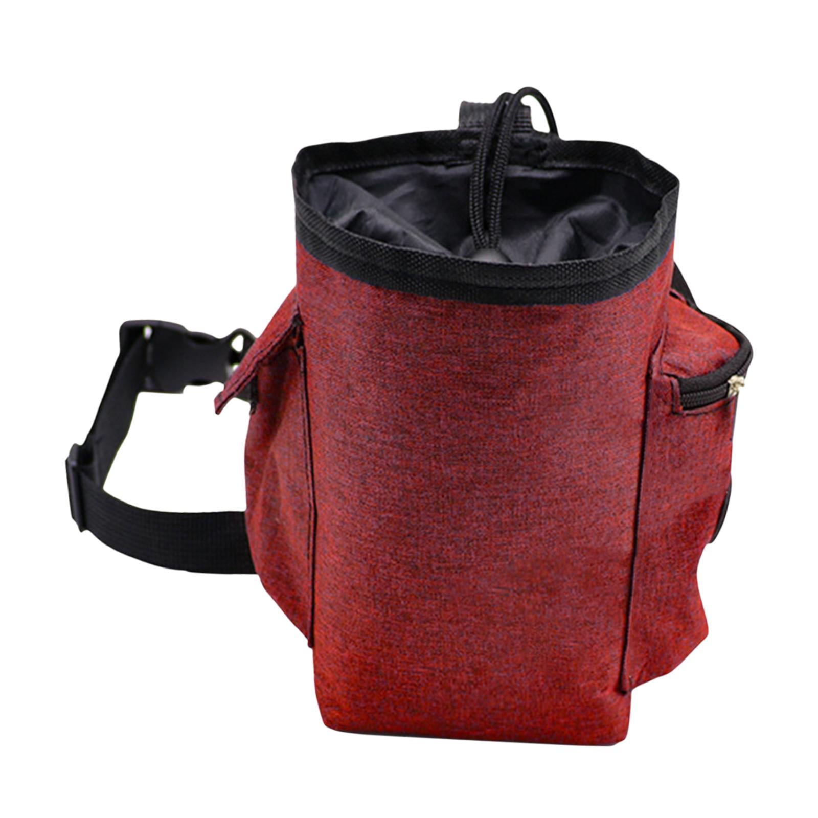 Climbing Chalk Bag Easy Carrying Storage Bag for Workout Climbing Gymnastics Red