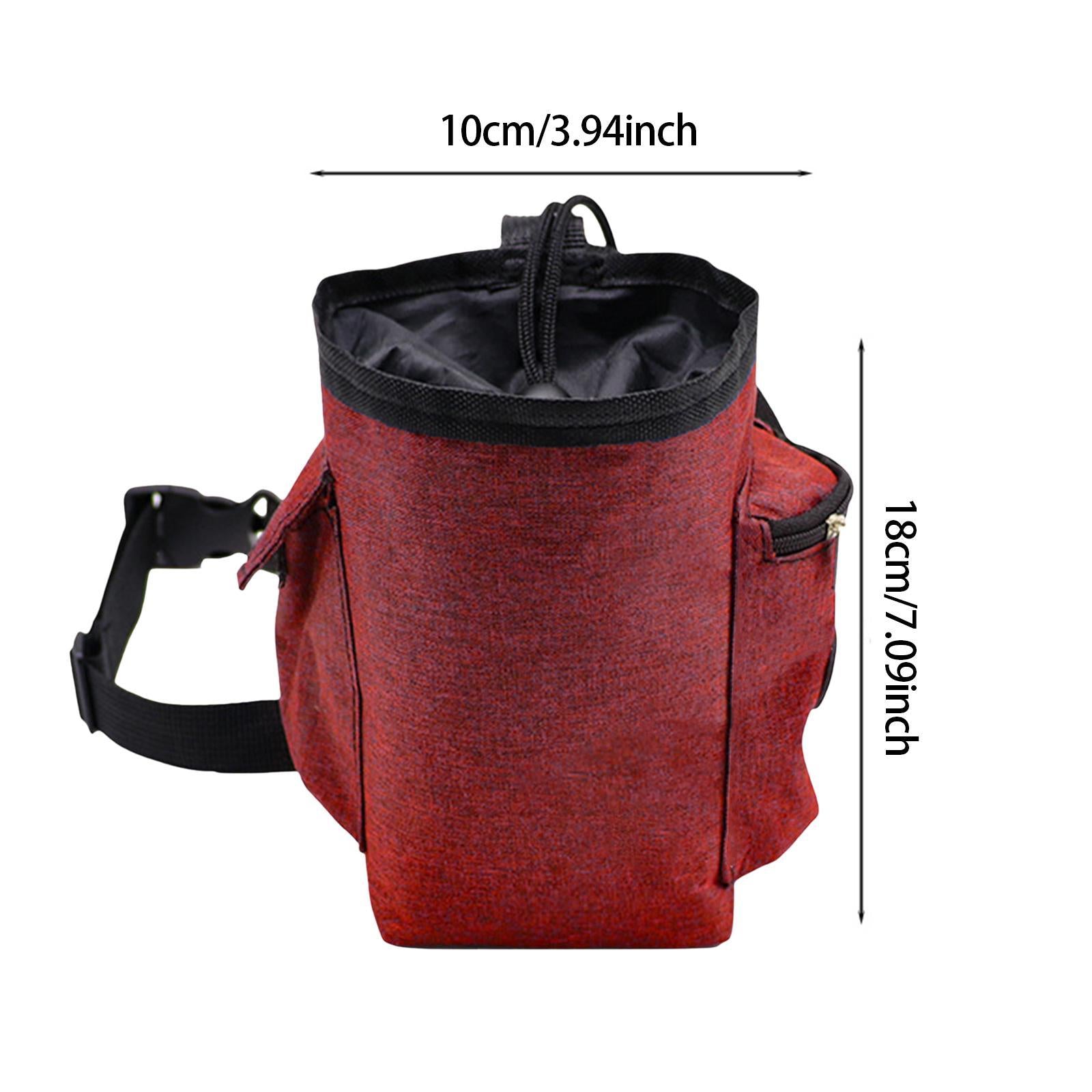 Climbing Chalk Bag Easy Carrying Storage Bag for Workout Climbing Gymnastics Red