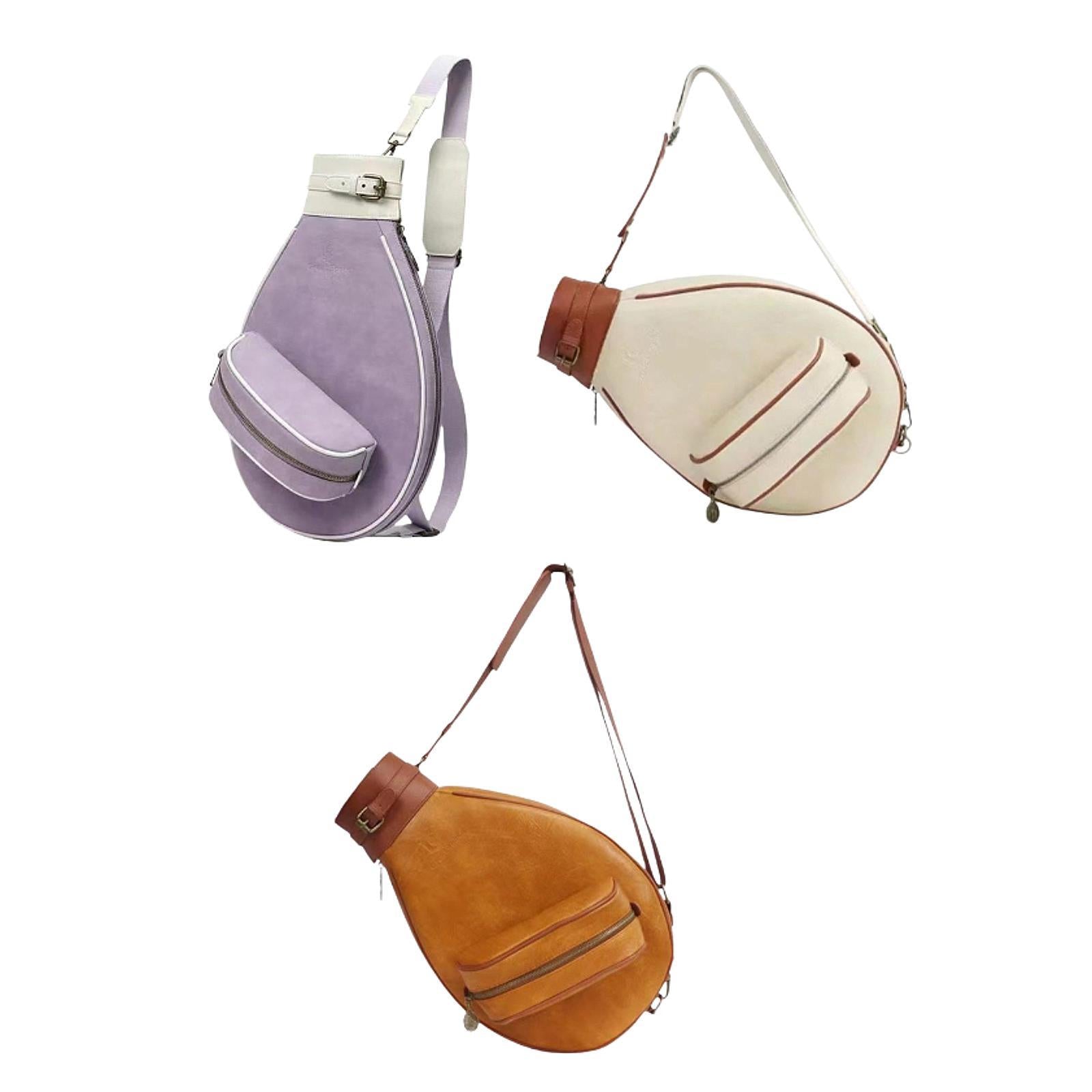 Tennis Bag Shoulder Bag Women Men Outdoor Pouch Squash Bag Racquet Carry Bag Purple