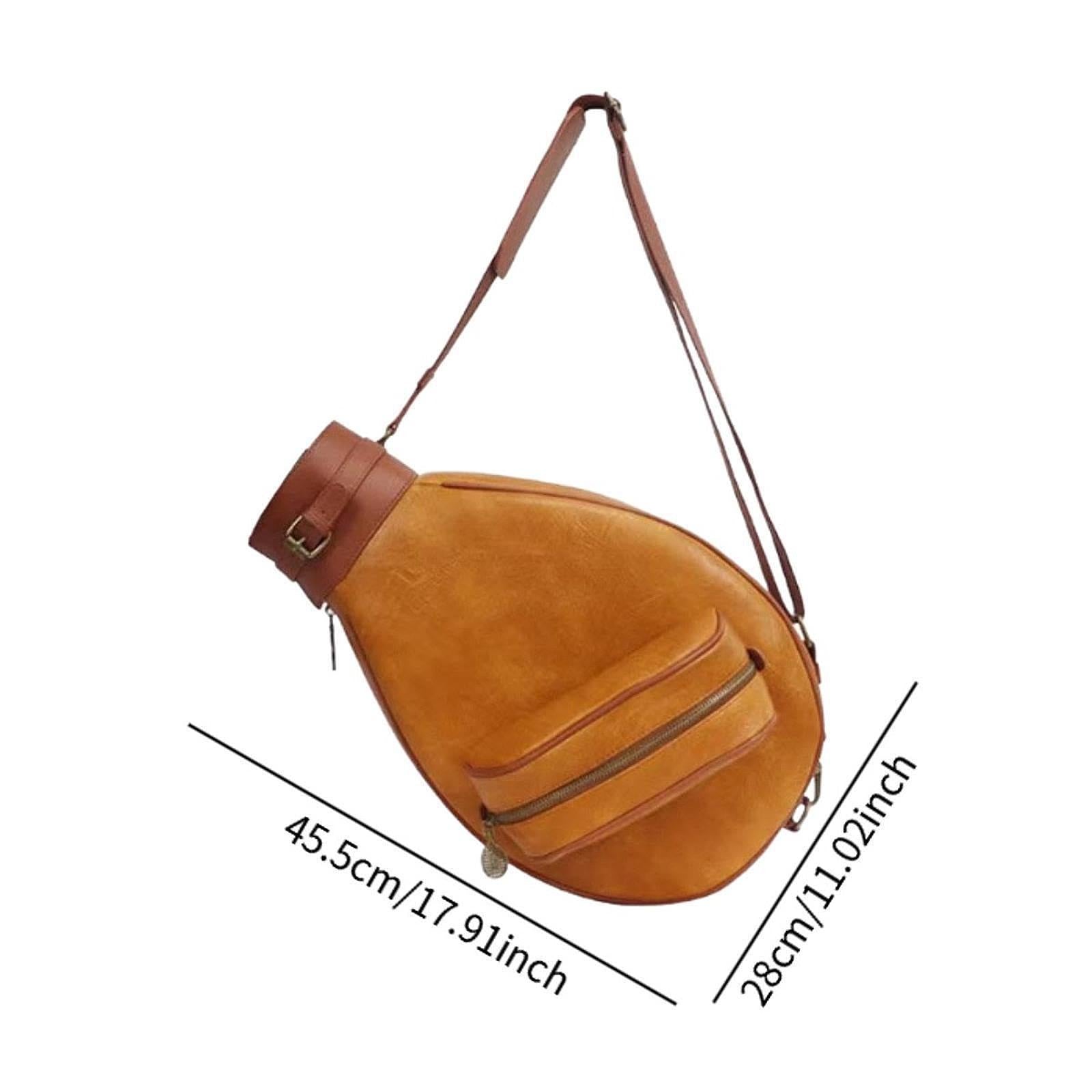 Tennis Bag Shoulder Bag Women Men Outdoor Pouch Squash Bag Racquet Carry Bag Brown
