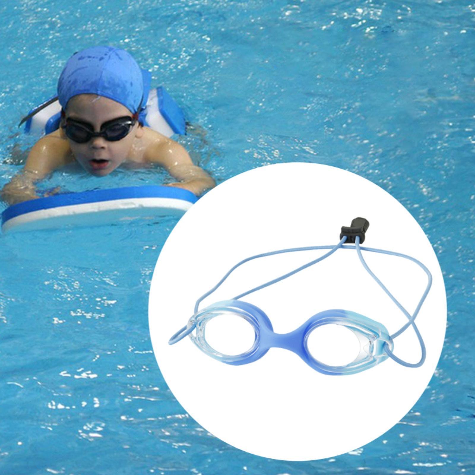 Kids Swim Goggles Cute Child Swim Glasses for Summer Learning Swimming Party Light Blue