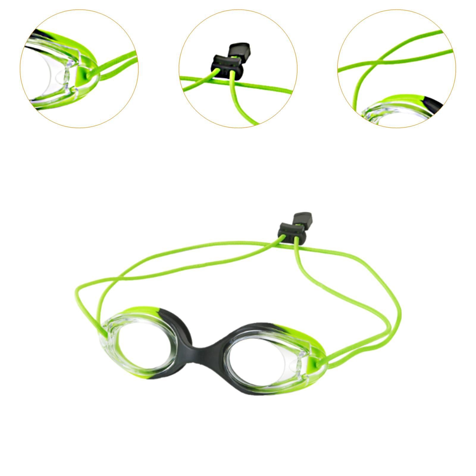 Kids Swim Goggles Cute Child Swim Glasses for Summer Learning Swimming Party Green