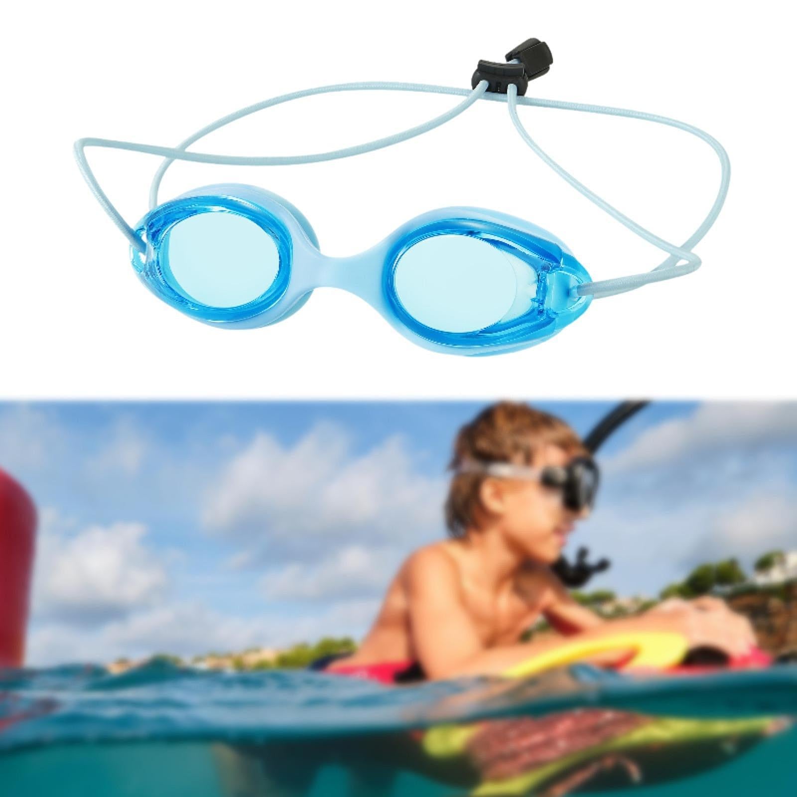 Kids Swim Goggles Cute Child Swim Glasses for Summer Learning Swimming Party Blue