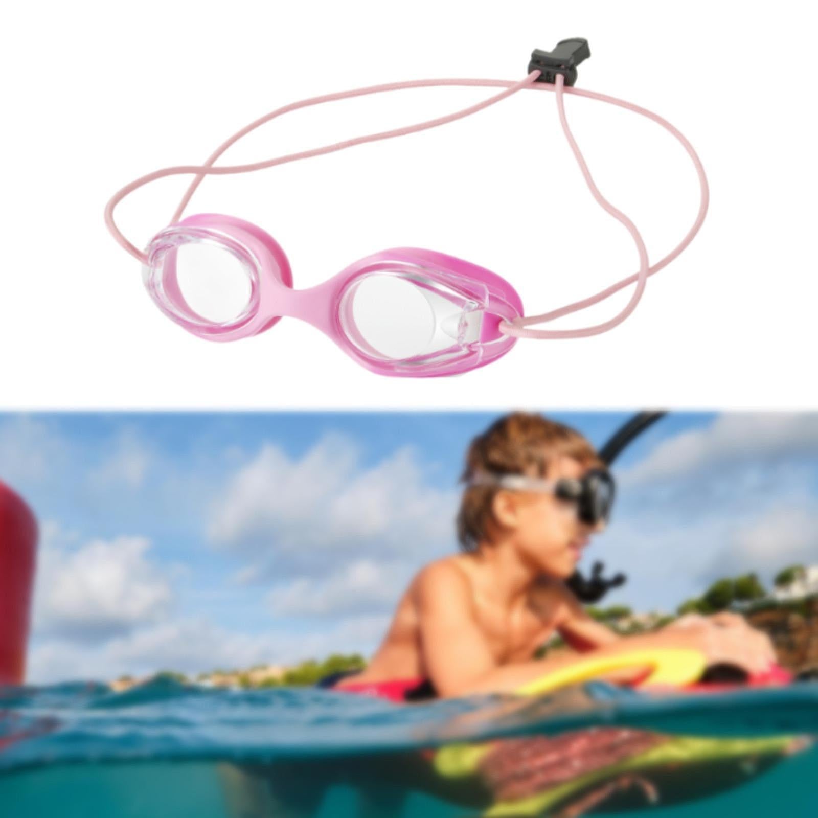 Kids Swim Goggles Cute Child Swim Glasses for Summer Learning Swimming Party Rose Red