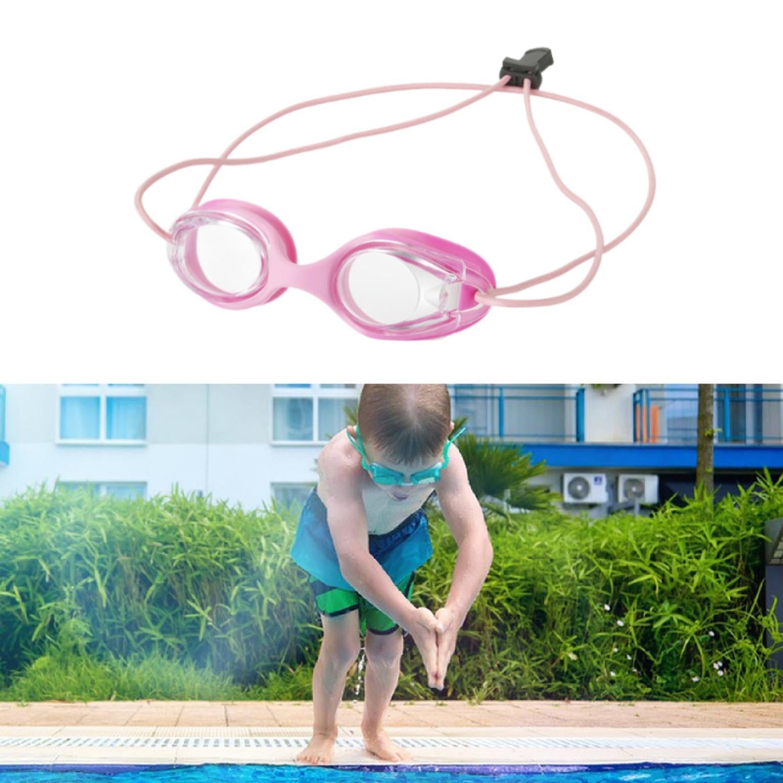Kids Swim Goggles Cute Child Swim Glasses for Summer Learning Swimming Party Rose Red