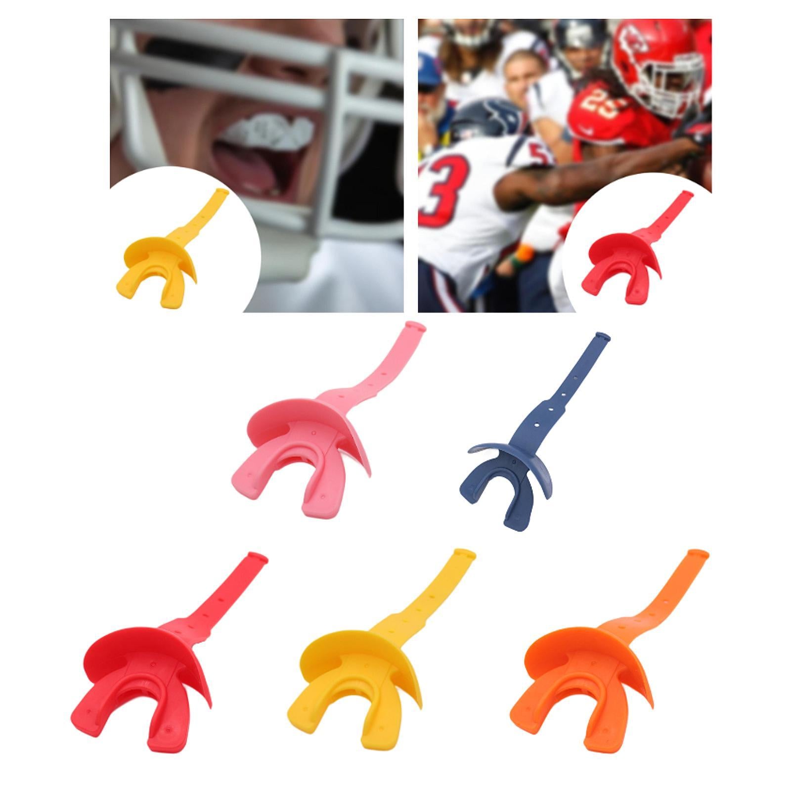 Strapped Mouth Guard No Boiling Football Mouthguard for Mma Outdoor Football Red