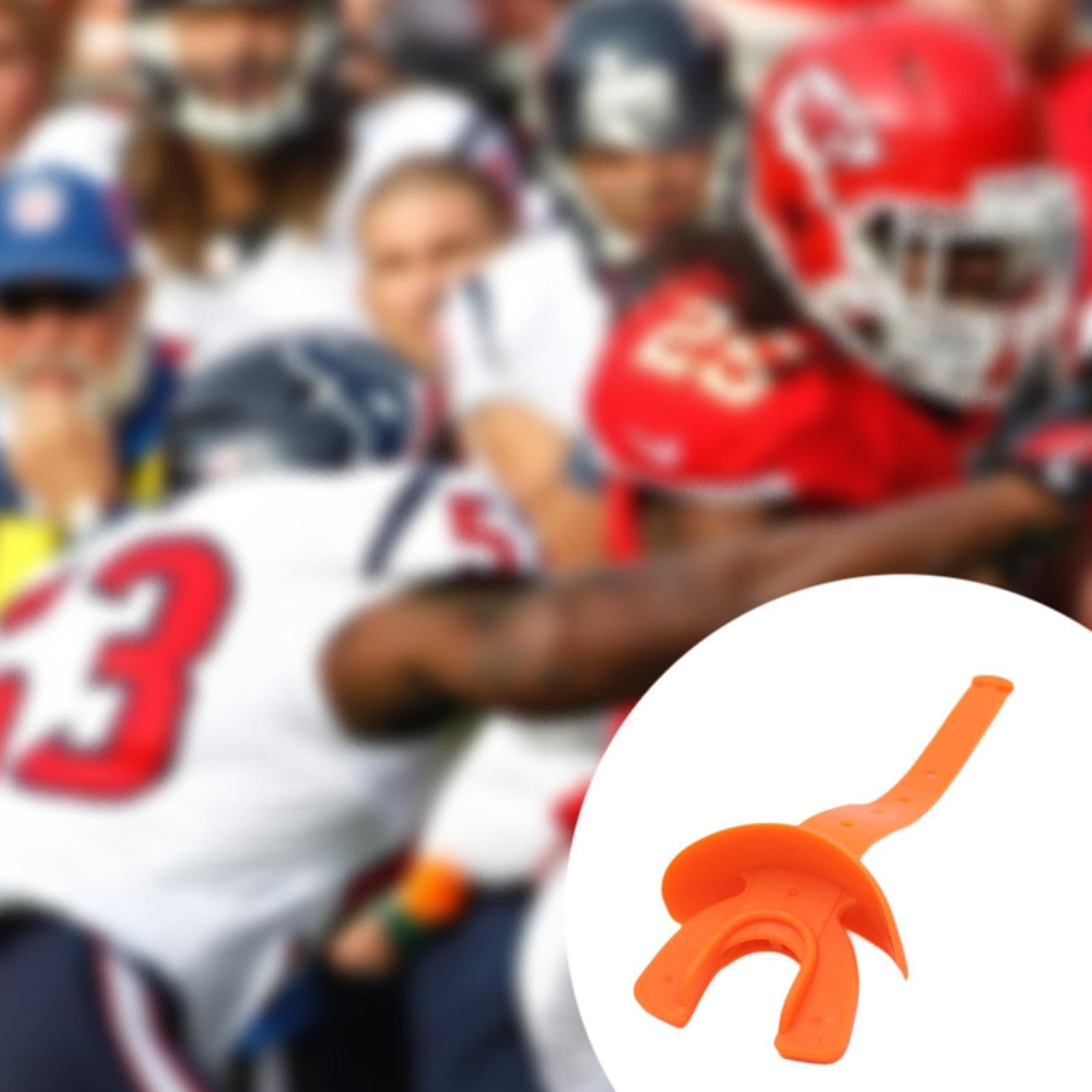 Strapped Mouth Guard No Boiling Football Mouthguard for Mma Outdoor Football Orange