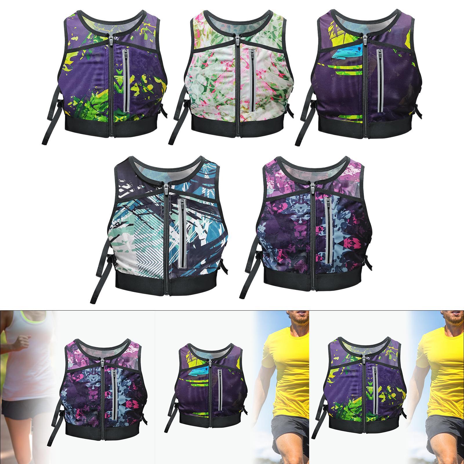 Running Vest Reflective Vest Men Women for Hiking Motorcycling Night Walking Purple Yellow
