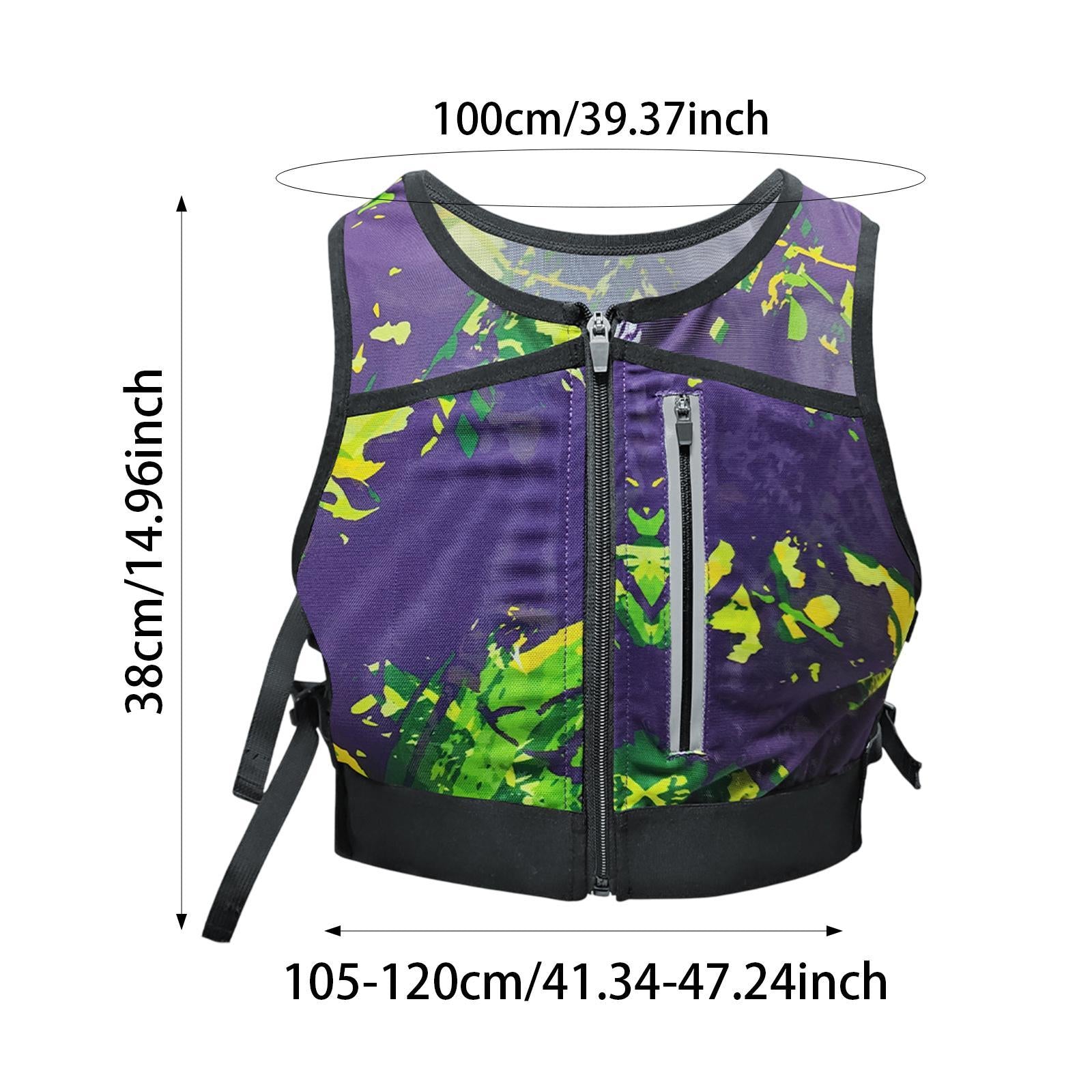 Running Vest Reflective Vest Men Women for Hiking Motorcycling Night Walking Purple Yellow