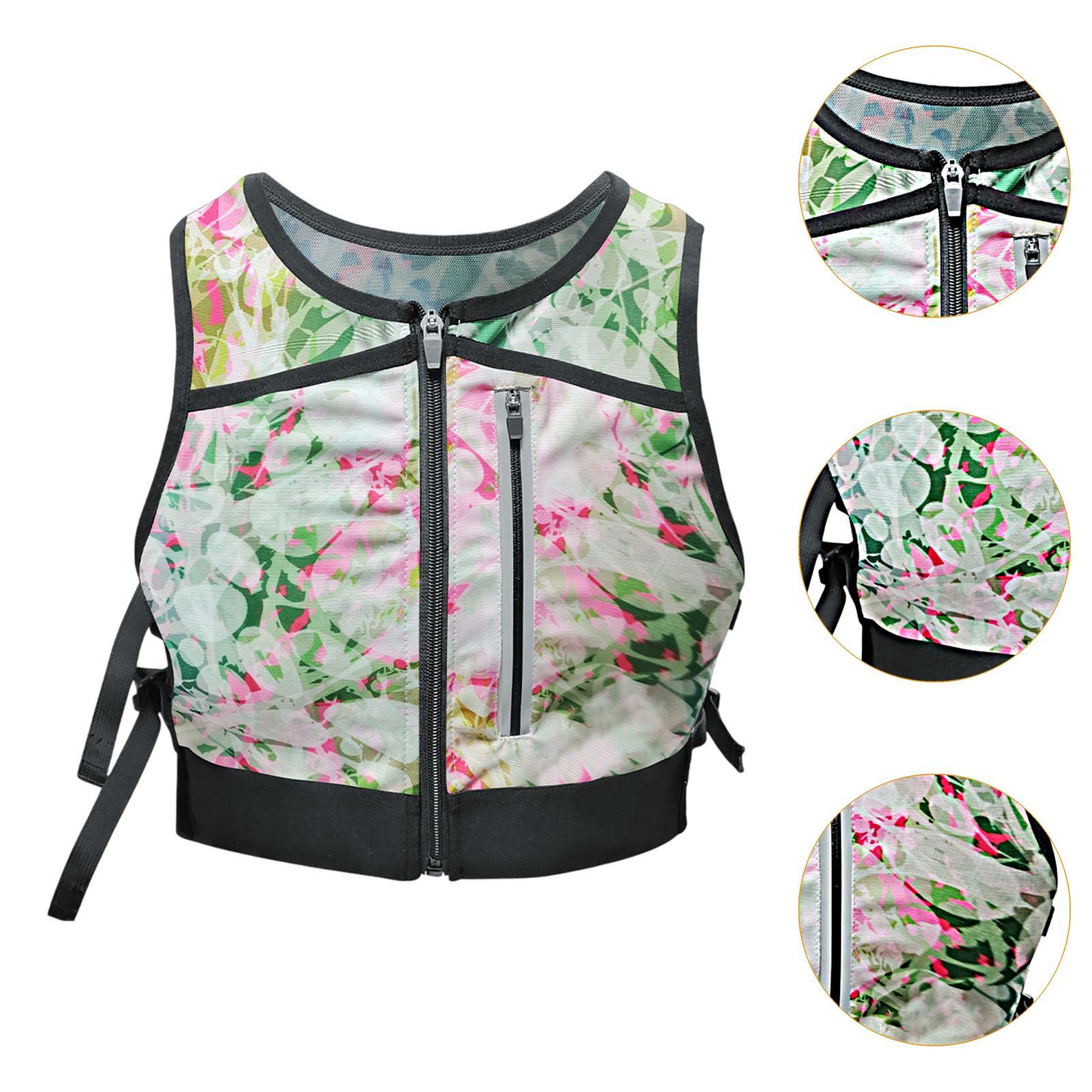 Running Vest Reflective Vest Men Women for Hiking Motorcycling Night Walking Pink White