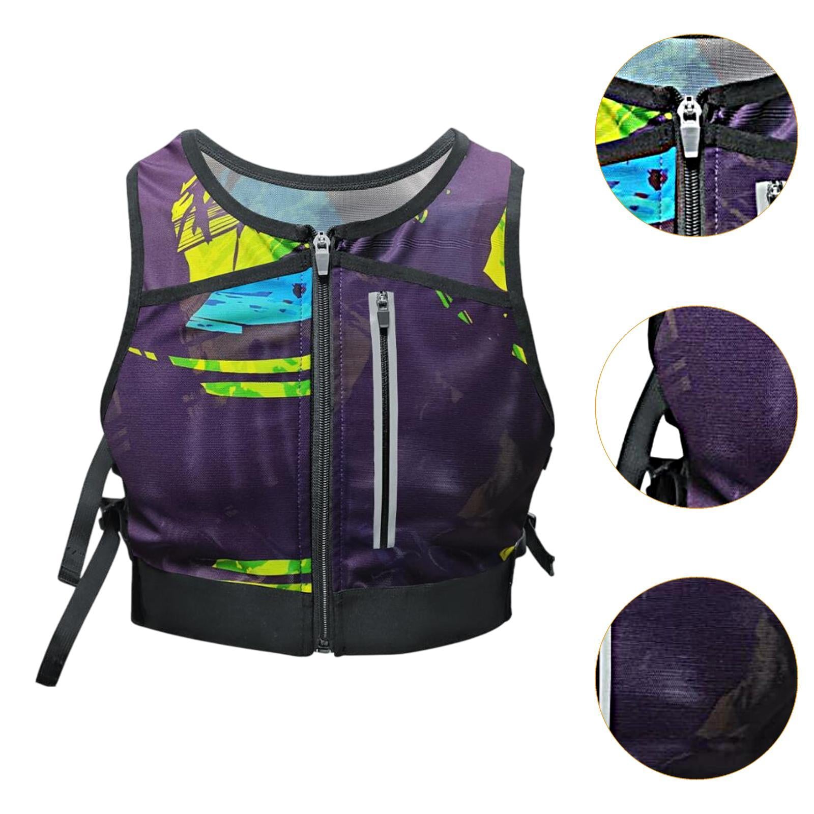 Running Vest Reflective Vest Men Women for Hiking Motorcycling Night Walking Deep Purple