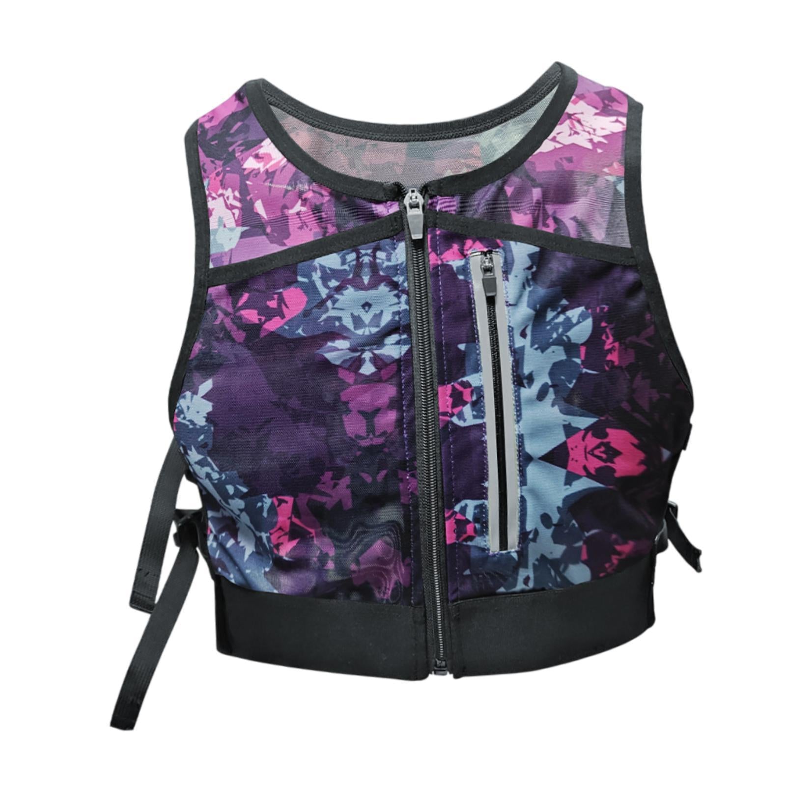 Running Vest Reflective Vest Men Women for Hiking Motorcycling Night Walking Purple Pink