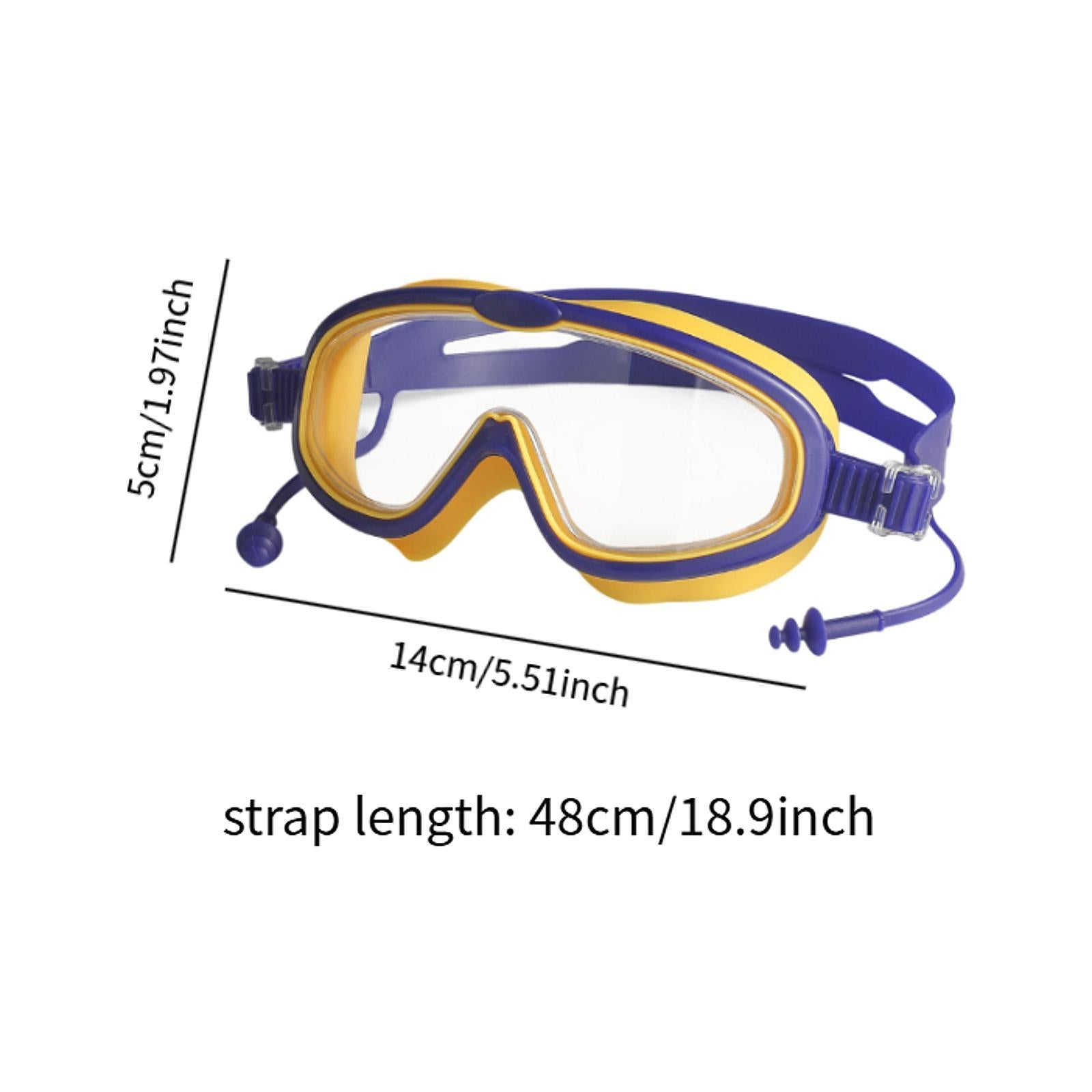 Kids Swim Goggles Party for Boys Girls Comfortable Anti Fog Swimming Glasses Blue Yellow