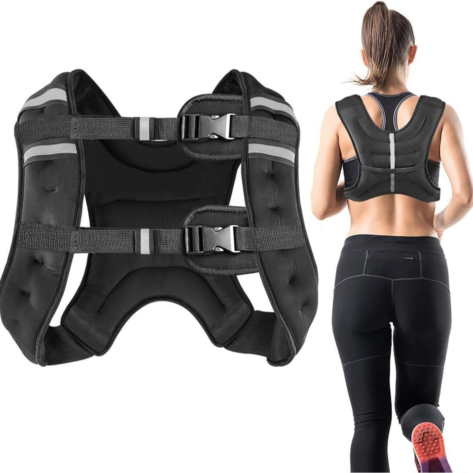 Weighted Vest Iron Sand Fitness Weighted Jacket for Running Calisthenics Gym Black 12LB