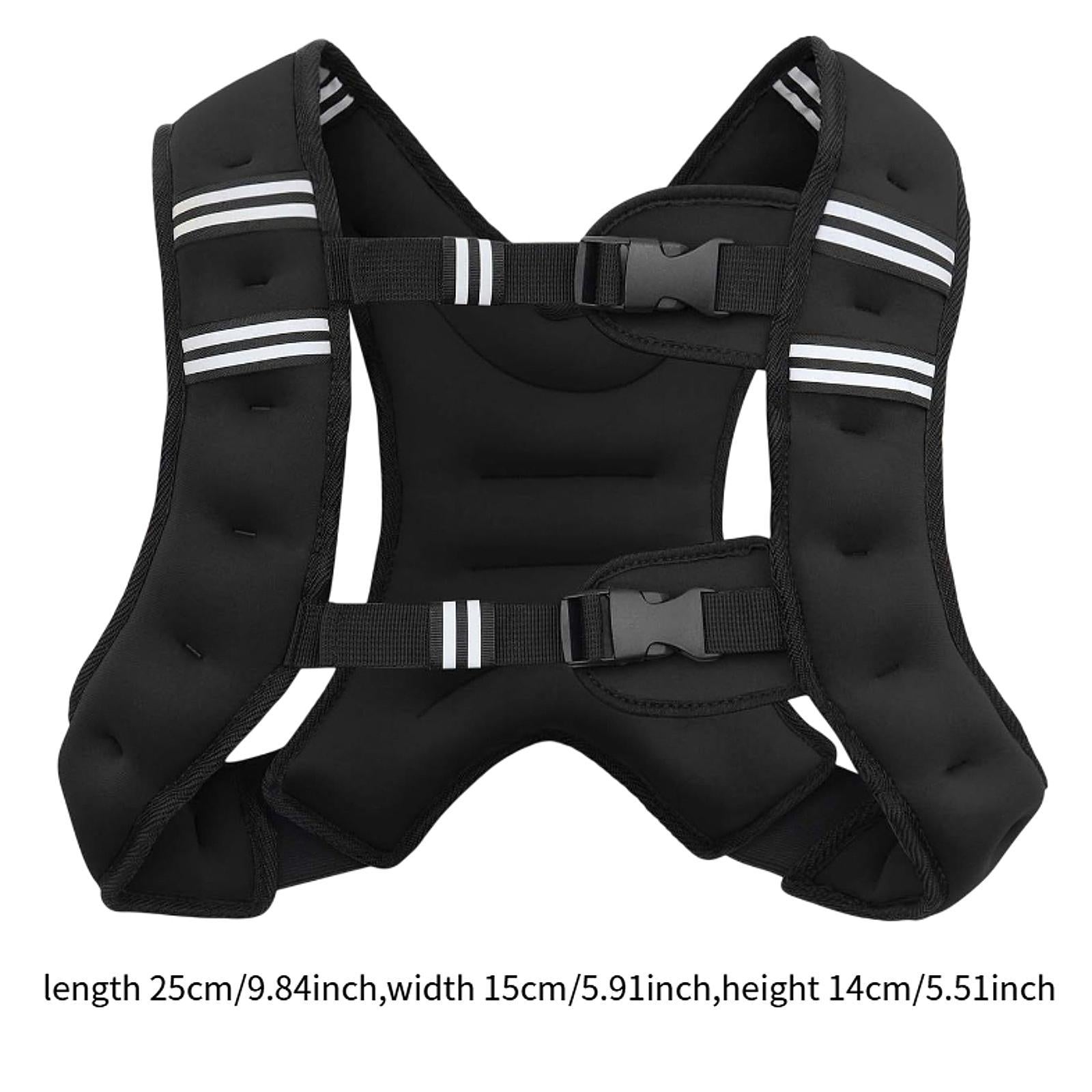 Weighted Vest Iron Sand Fitness Weighted Jacket for Running Calisthenics Gym Black 12LB