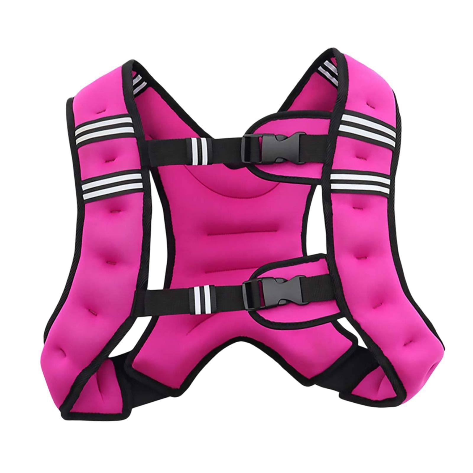 Weighted Vest Iron Sand Fitness Weighted Jacket for Running Calisthenics Gym Rose Red 8LB