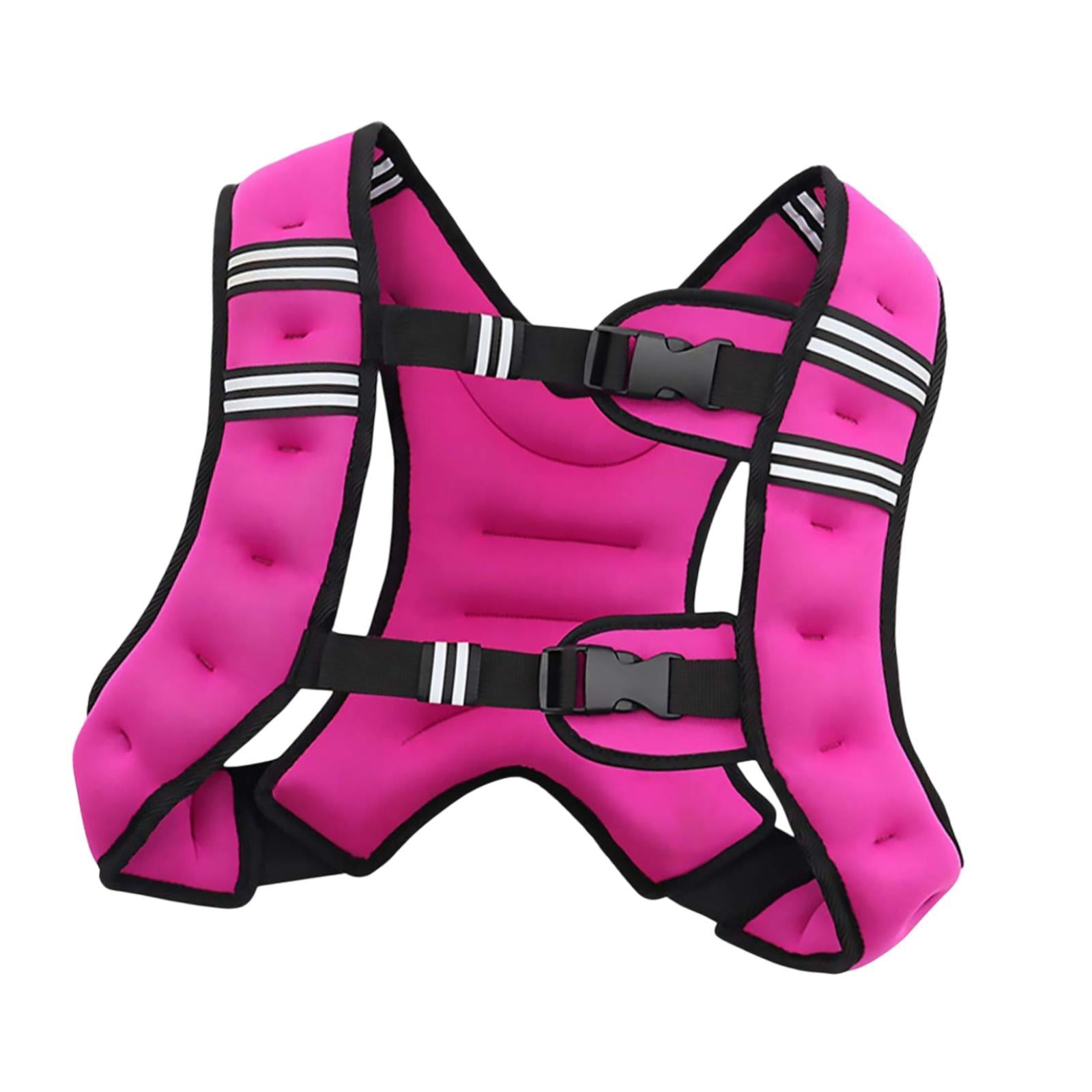 Weighted Vest Iron Sand Fitness Weighted Jacket for Running Calisthenics Gym Rose Red 8LB