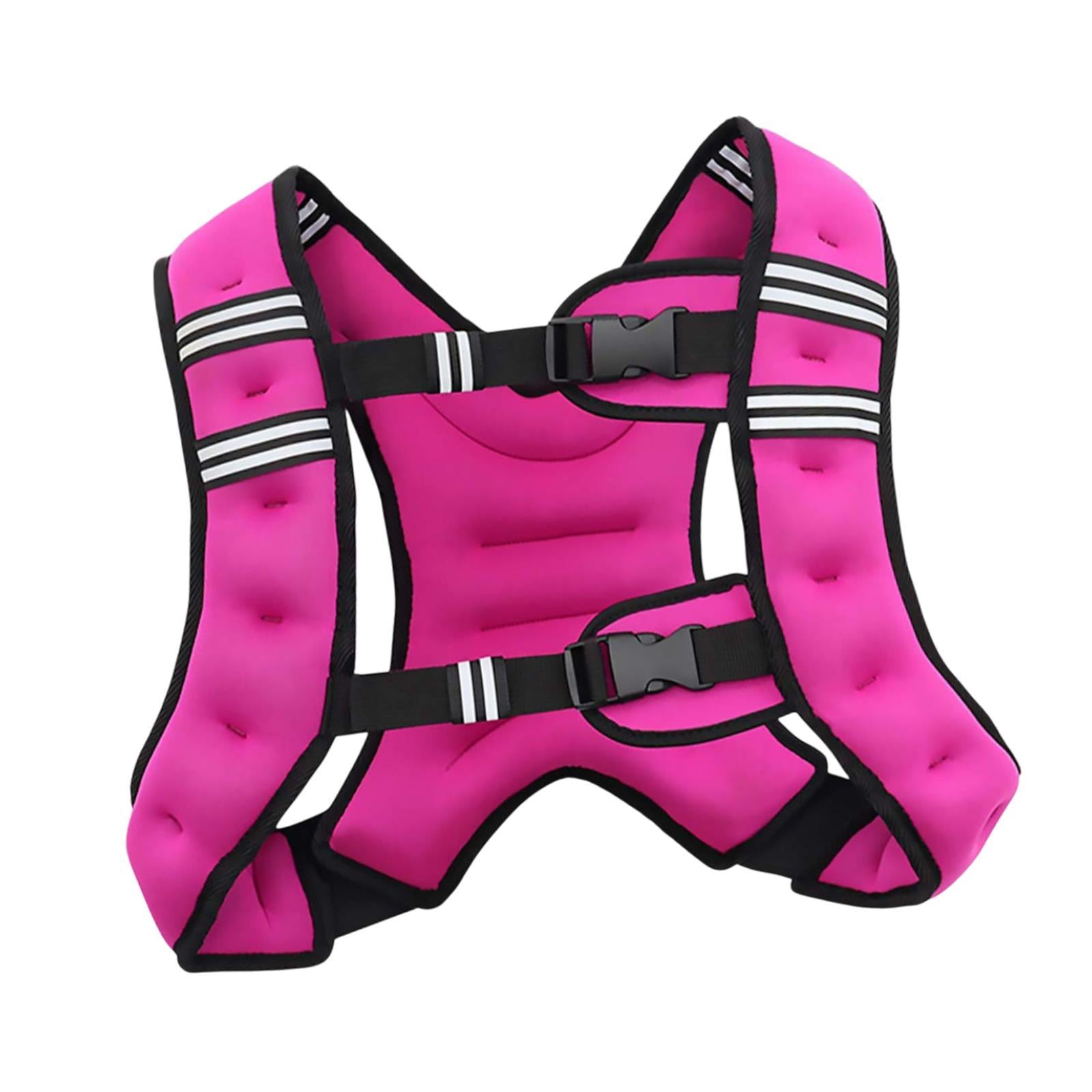 Weighted Vest Iron Sand Fitness Weighted Jacket for Running Calisthenics Gym Rose Red 8LB