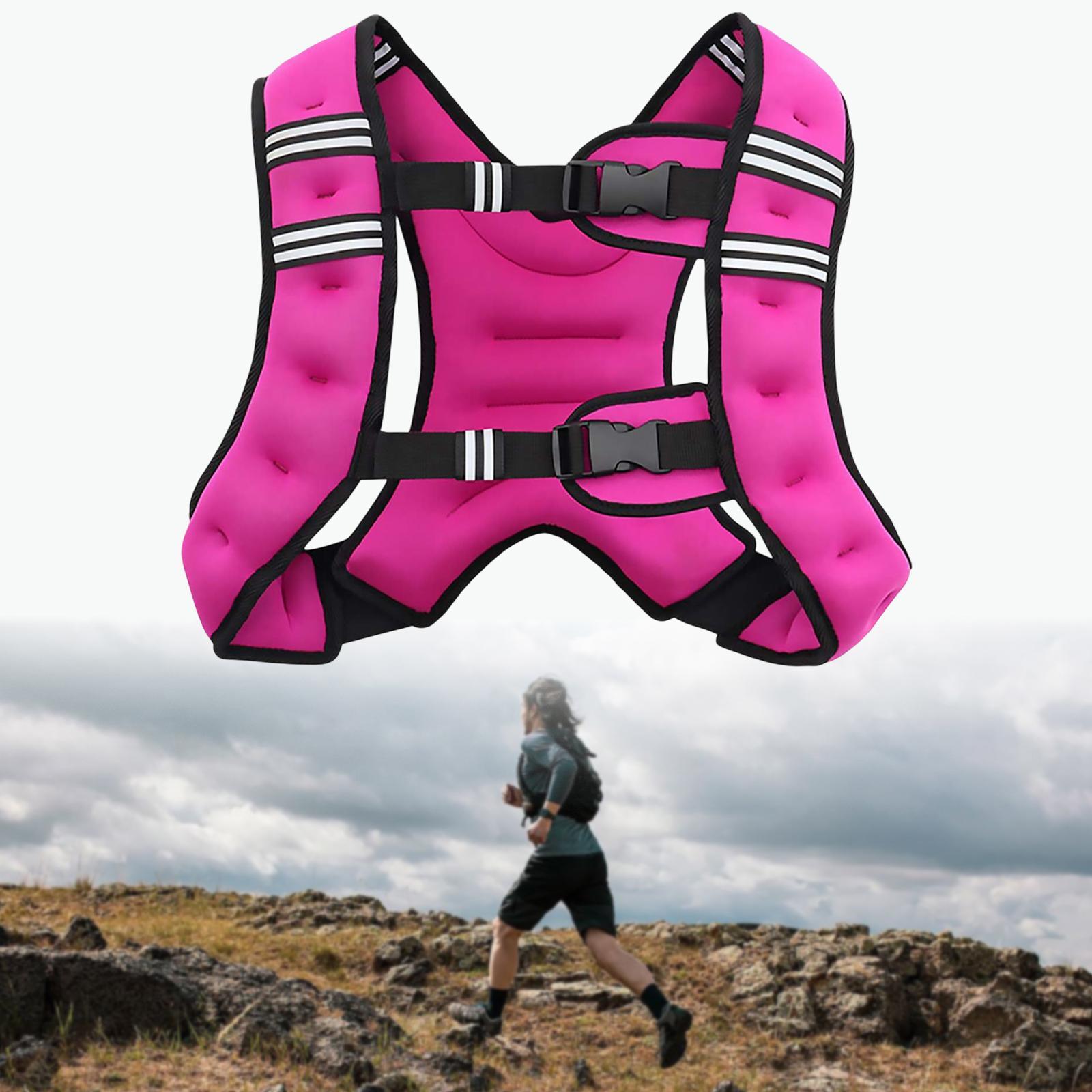 Weighted Vest Iron Sand Fitness Weighted Jacket for Running Calisthenics Gym Rose Red 12LB