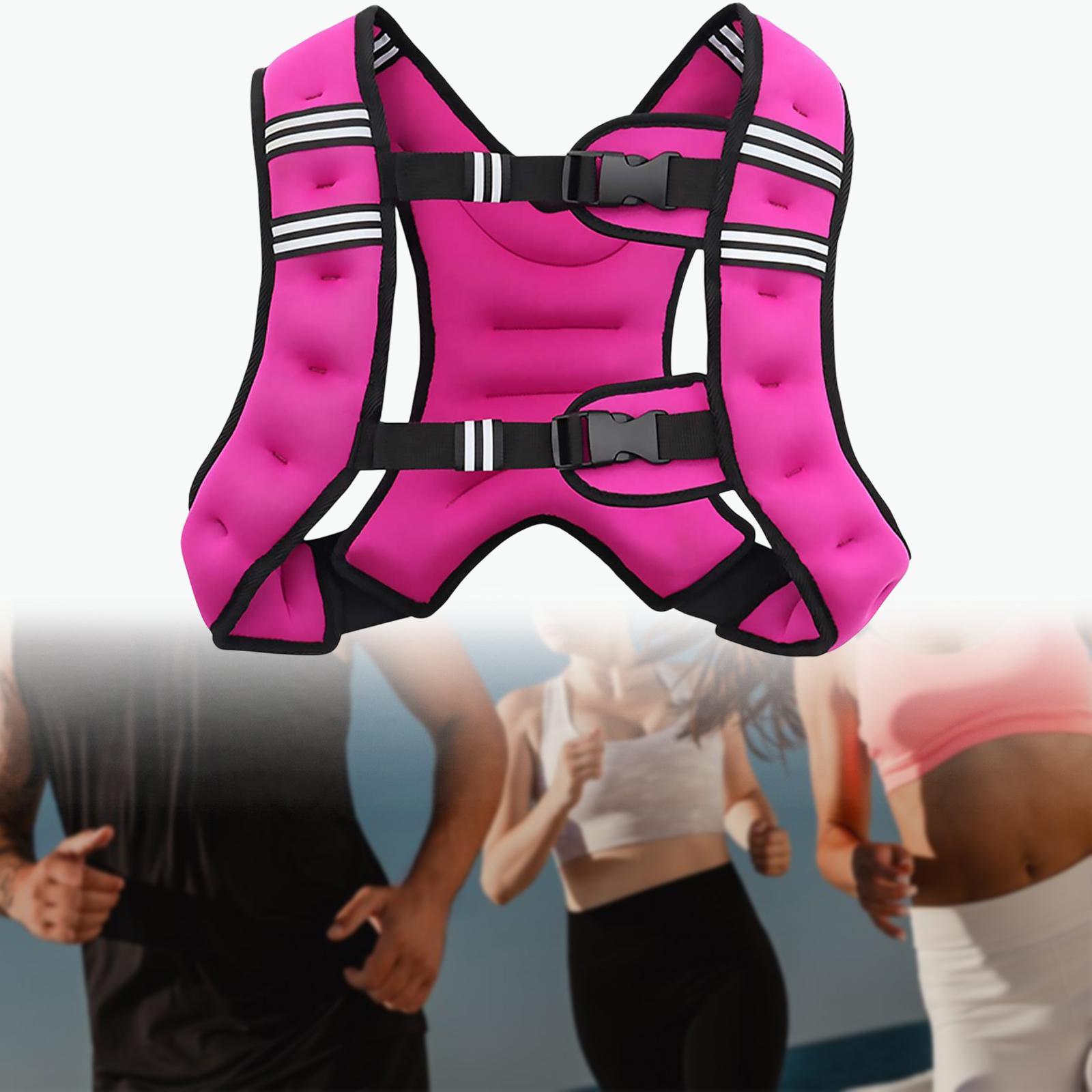 Weighted Vest Iron Sand Fitness Weighted Jacket for Running Calisthenics Gym Rose Red 12LB