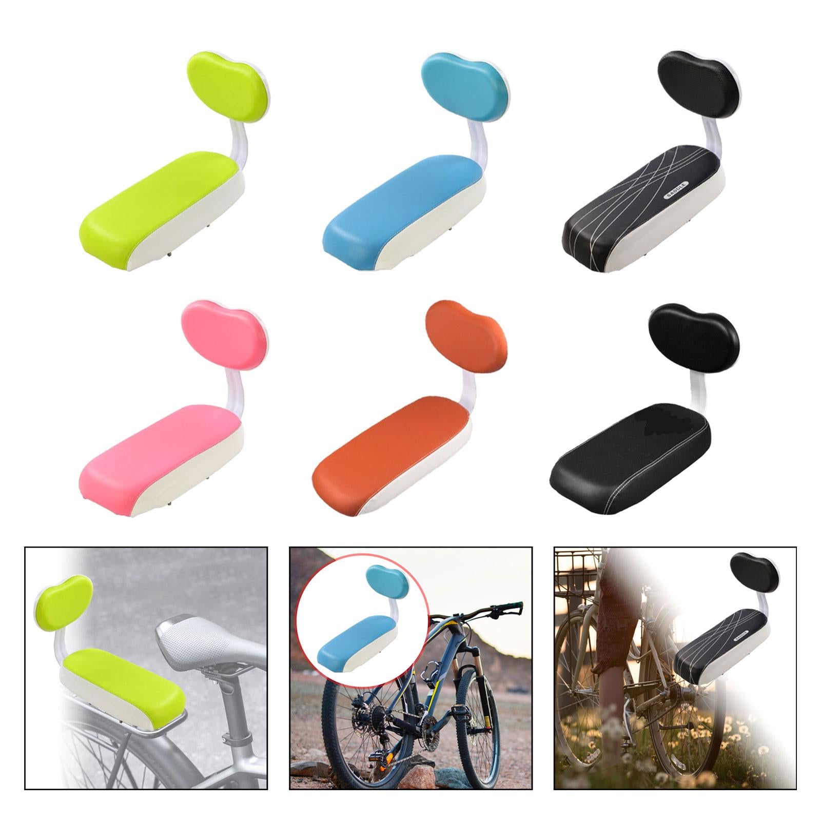 Bicycle Rear Seat Cushion with Backrest Kids Bike Seat for Road Bikes Riding Green