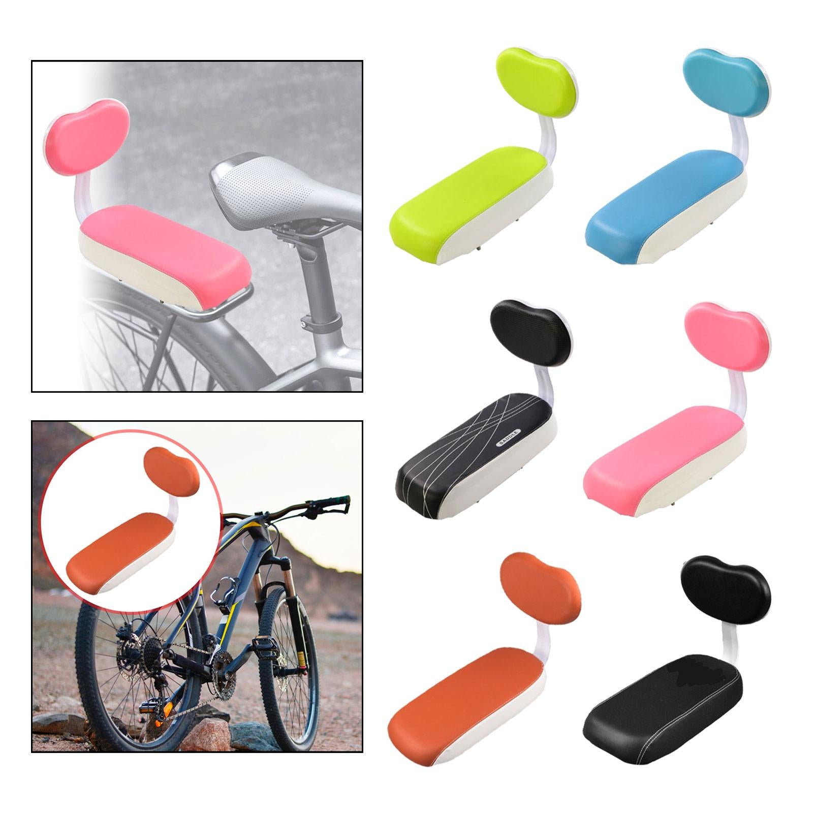 Bicycle Rear Seat Cushion with Backrest Kids Bike Seat for Road Bikes Riding Green