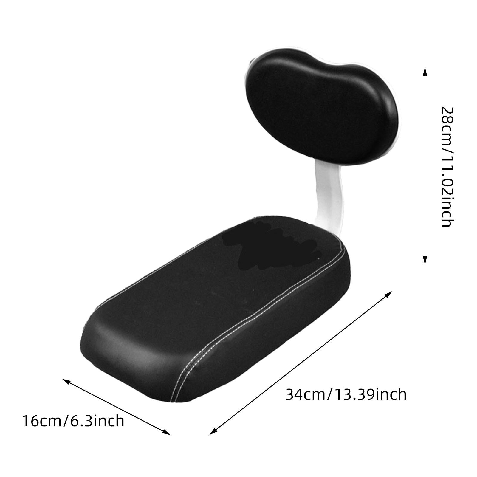 Bicycle Rear Seat Cushion with Backrest Kids Bike Seat for Road Bikes Riding Full Black