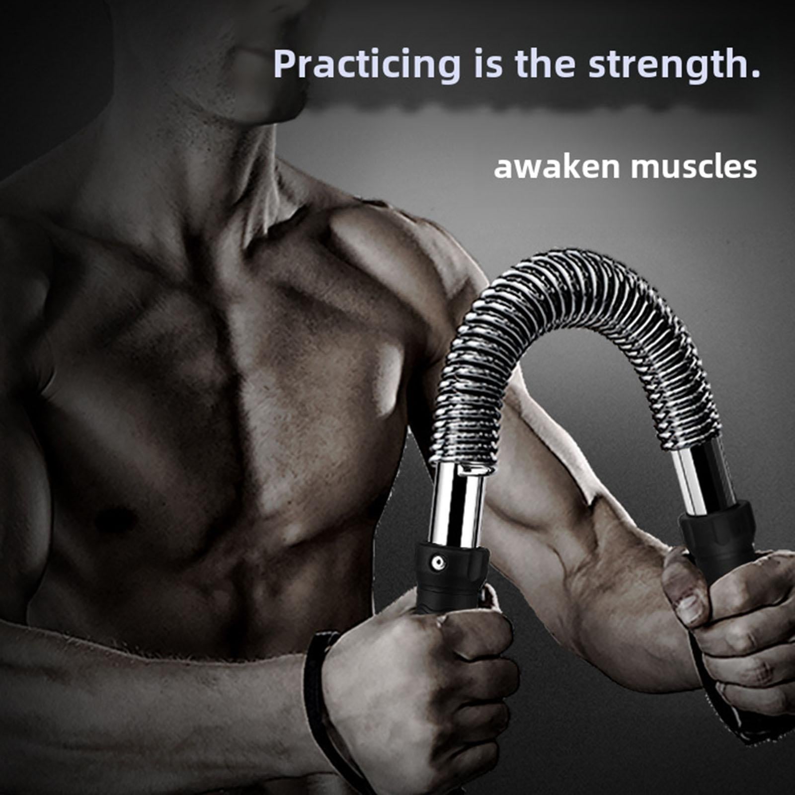 Power Twister Bar Chest Expander Trainer Spring Exerciser Fitness Heavy Duty
