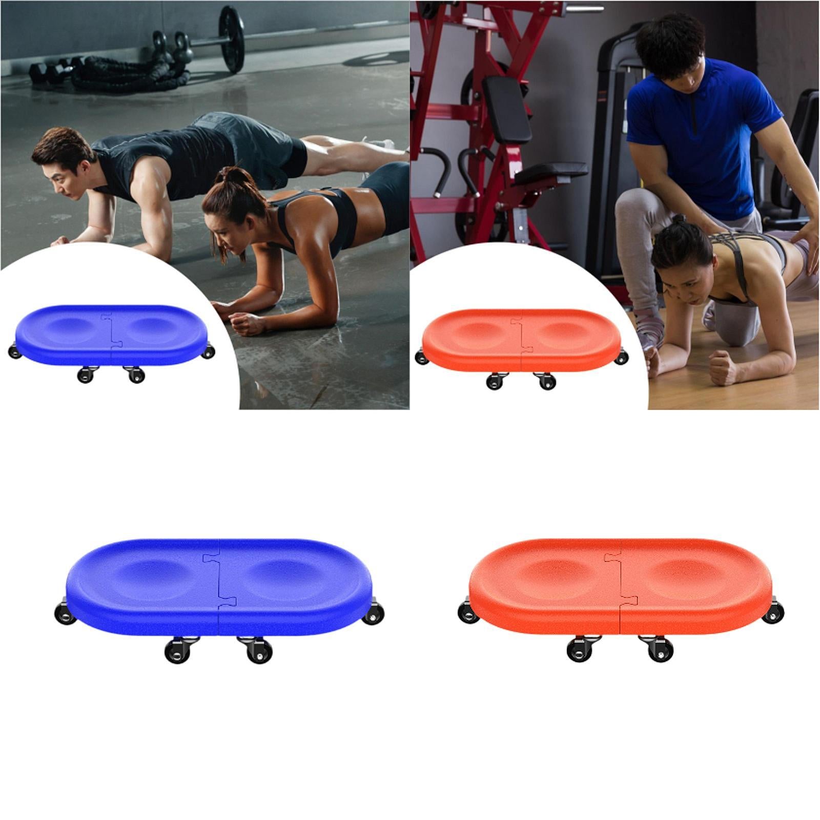 6 Wheel Abdominal Roller Disc Bodybuilding Professional Detachable Women Men Blue