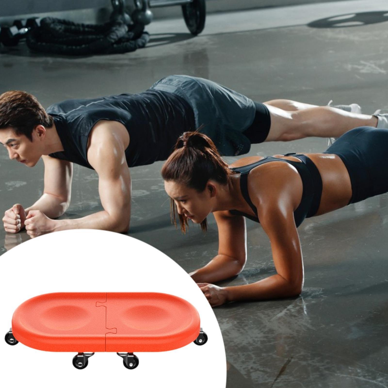 6 Wheel Abdominal Roller Disc Bodybuilding Professional Detachable Women Men Red