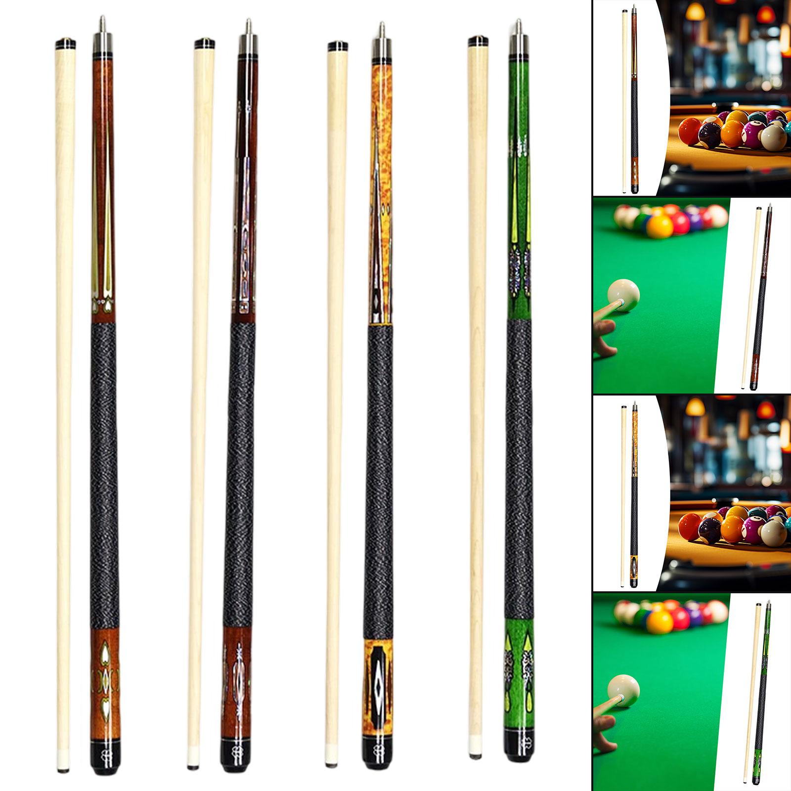 1/2 Split Billiard Cue Stylish Portable Starters 13mm Tip for Game Bar House Brown