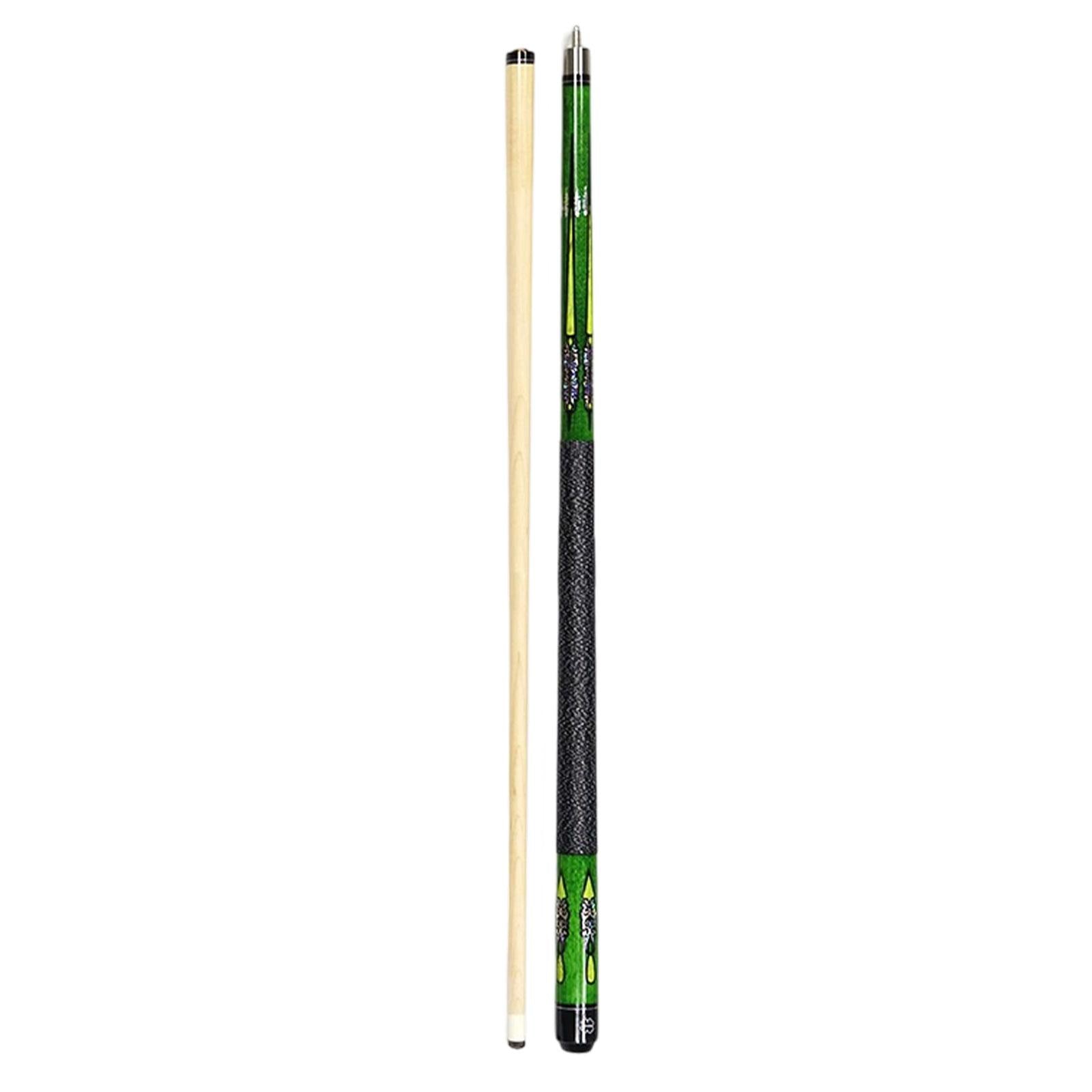 1/2 Split Billiard Cue Stylish Portable Starters 13mm Tip for Game Bar House Green